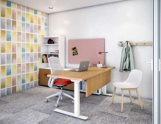 Private Office Anchor k. stand ReGeneration by Knoll Muuto Fiber Side Chair