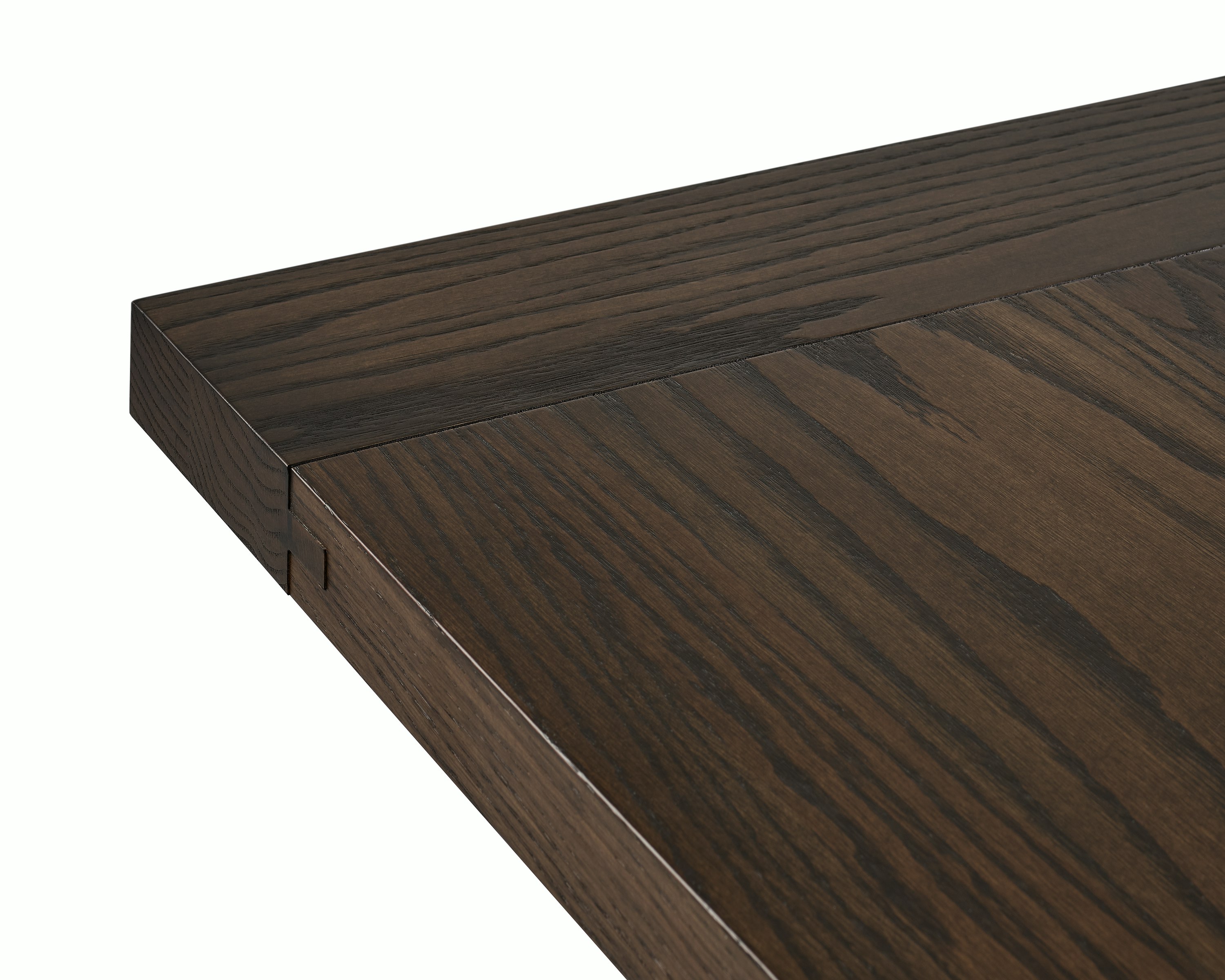 Land Table, Umber on Oak, Detail of top