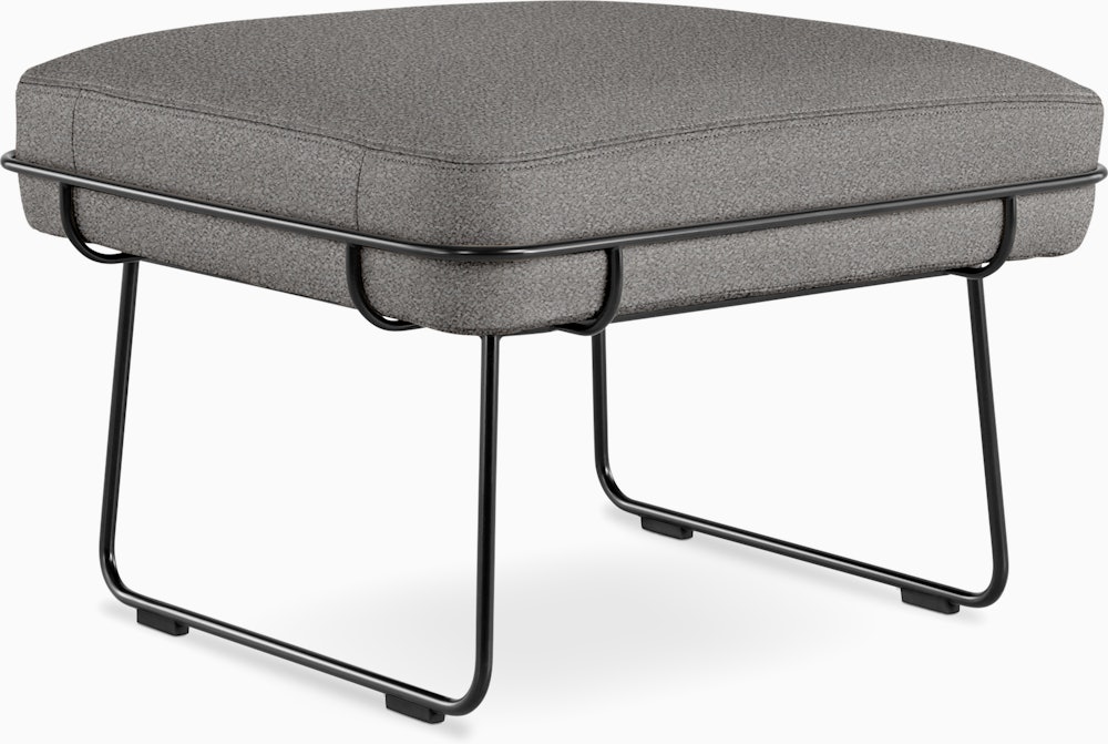 Wireframe Ottoman -  Whim,  Pewter,  Black
