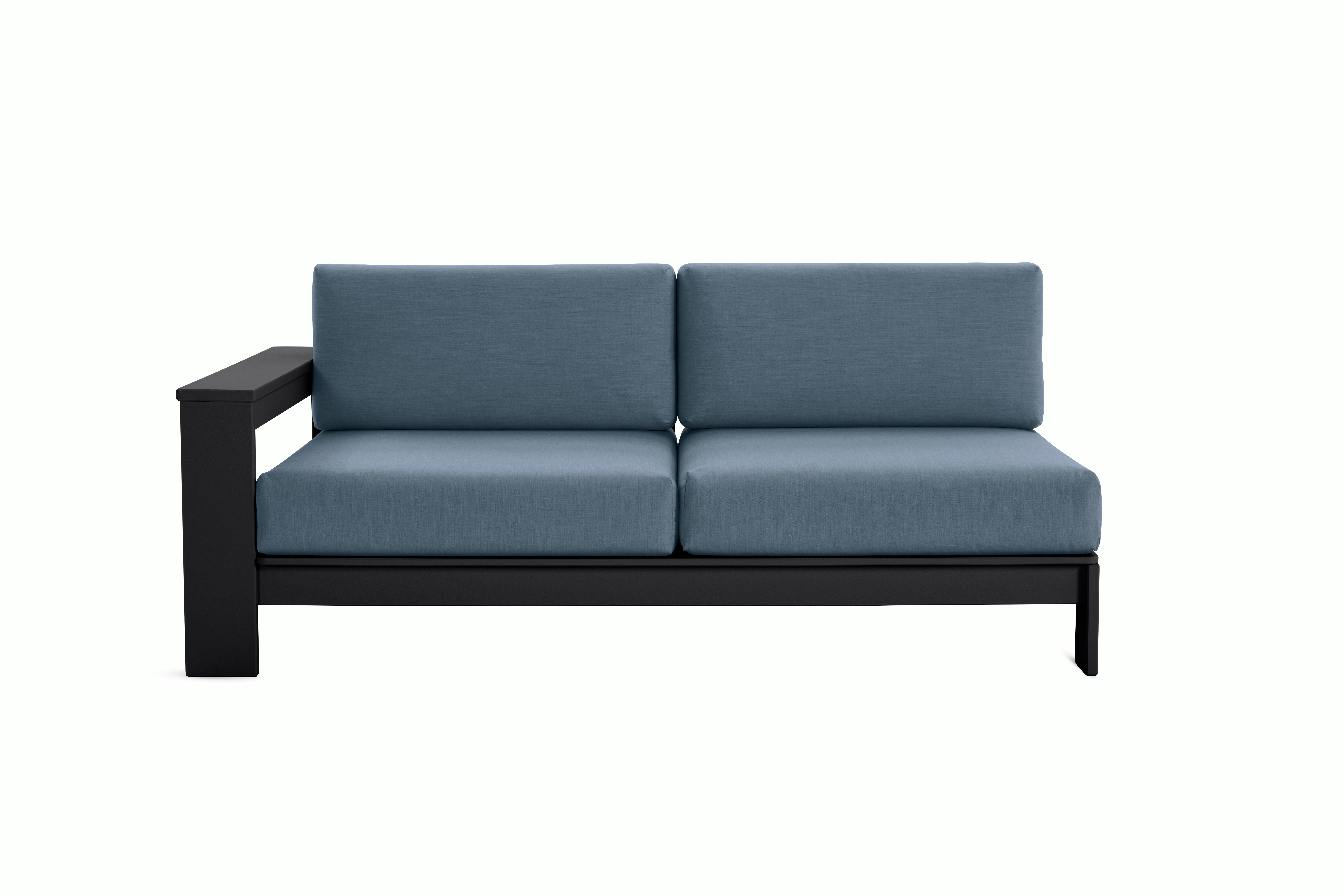 Pepin One Arm Sofa Module - left,   black,   haze