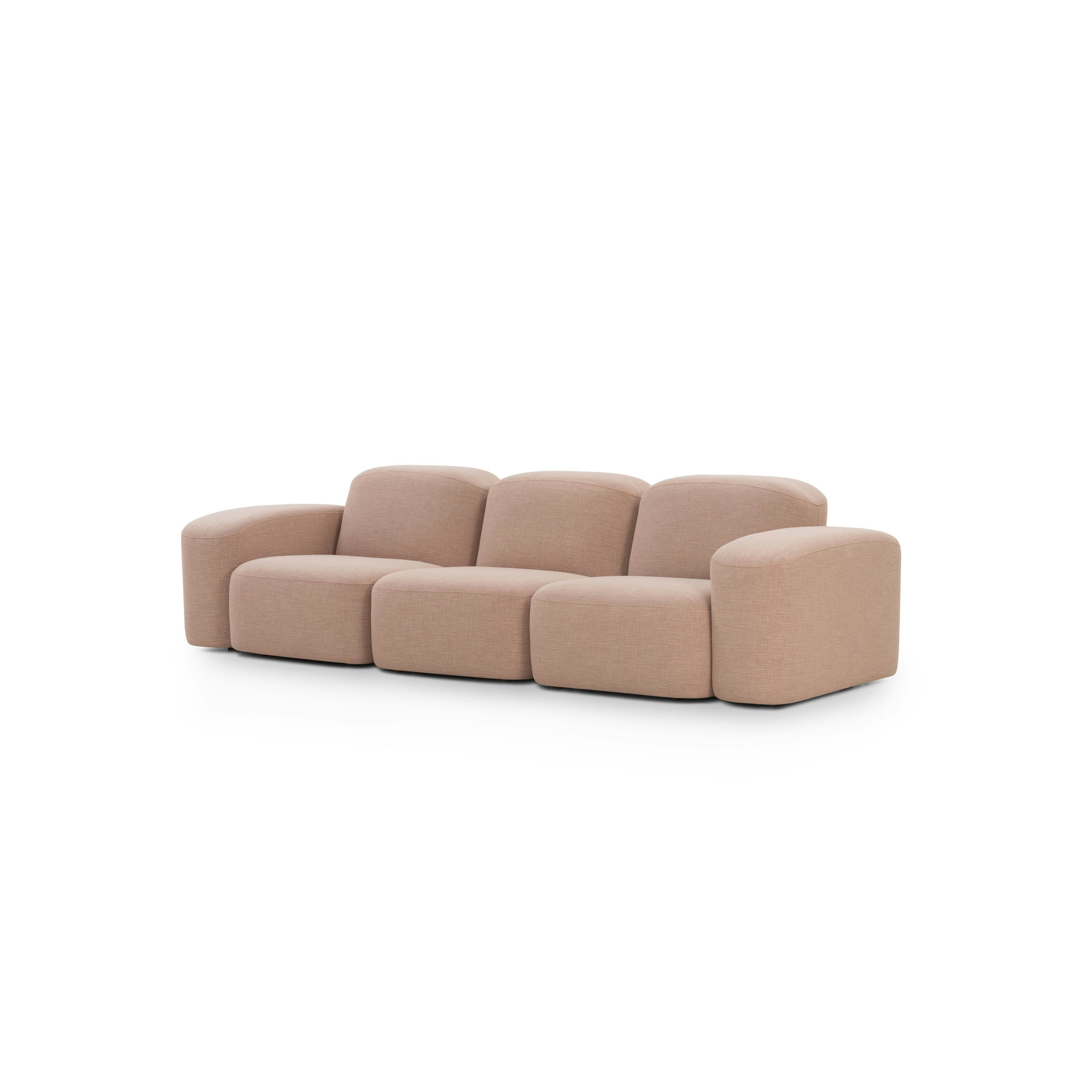 A Muse Sofa in Byron: Biscuit viewed from an angle.