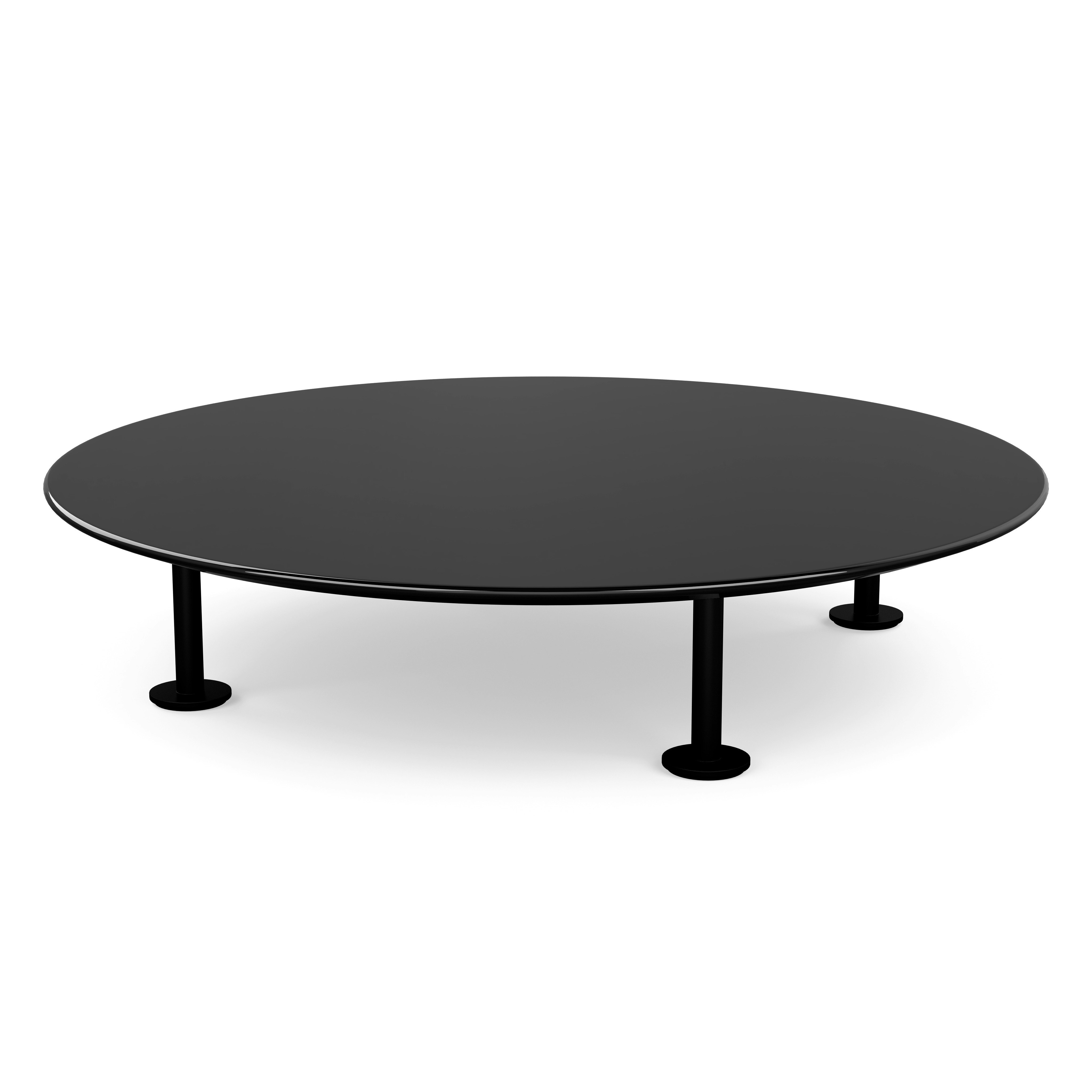 Grasshopper Coffee Table - Glass, Black, Black