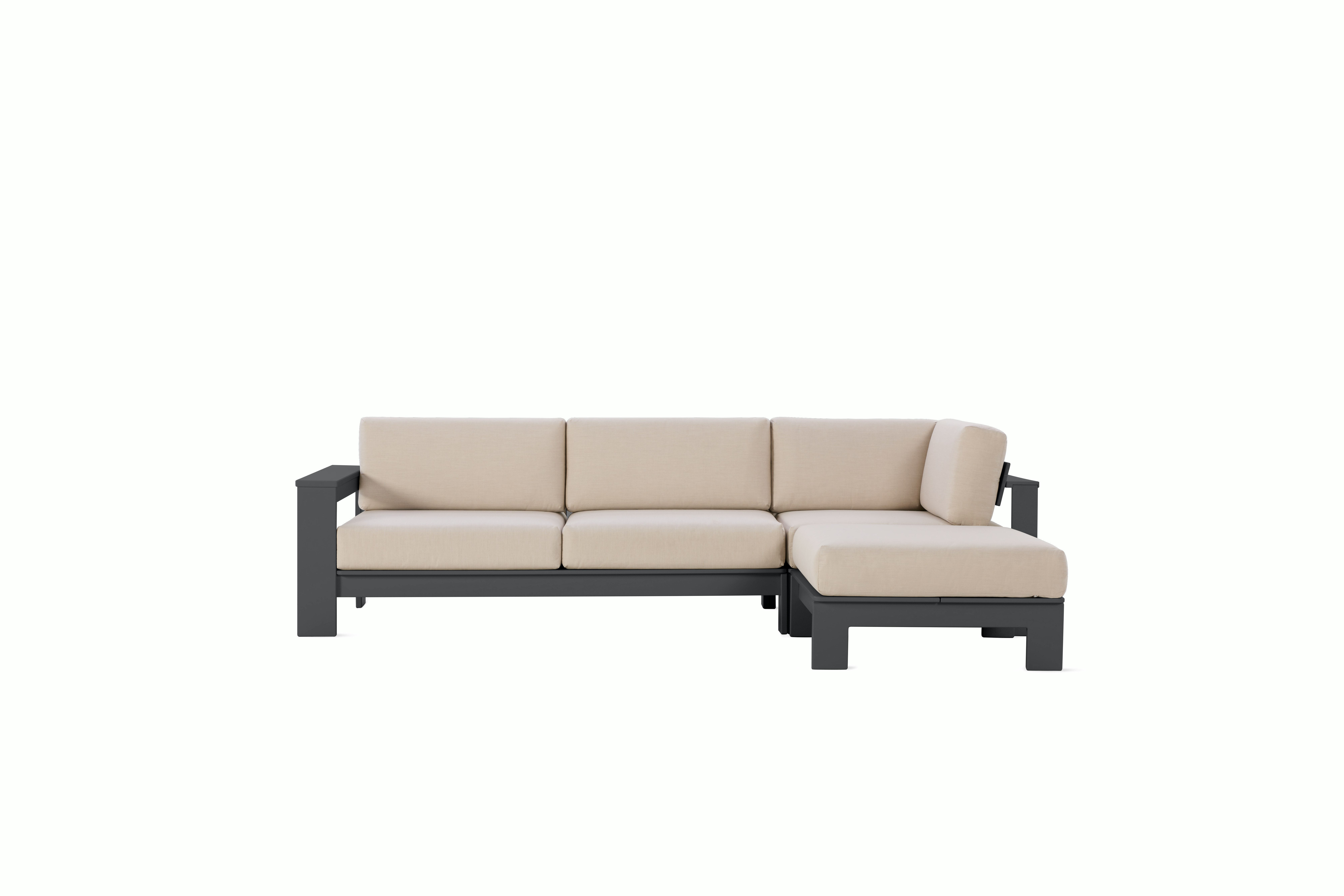 Pepin Sectional with Chaise - right,   slate,   flax