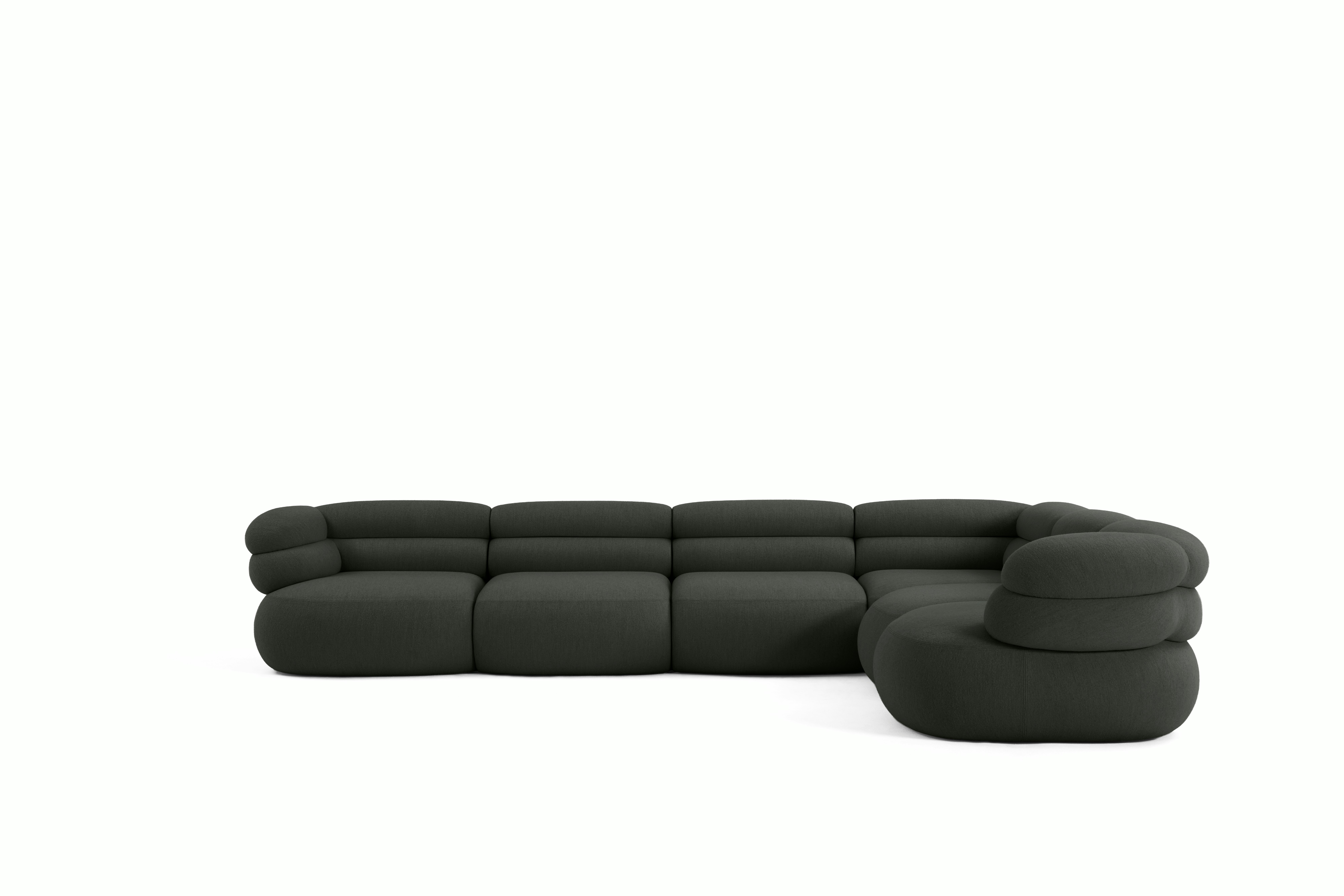 A Biboni Sectional in 0124 viewed from the front.