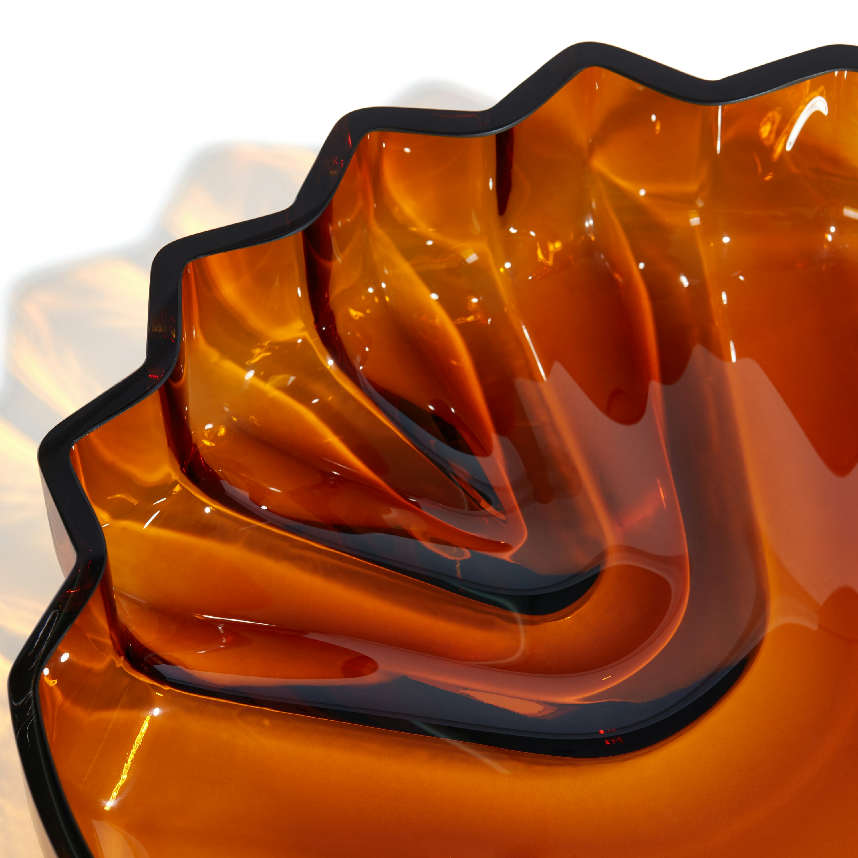 A detailed look at Pulse Platter in Amber.