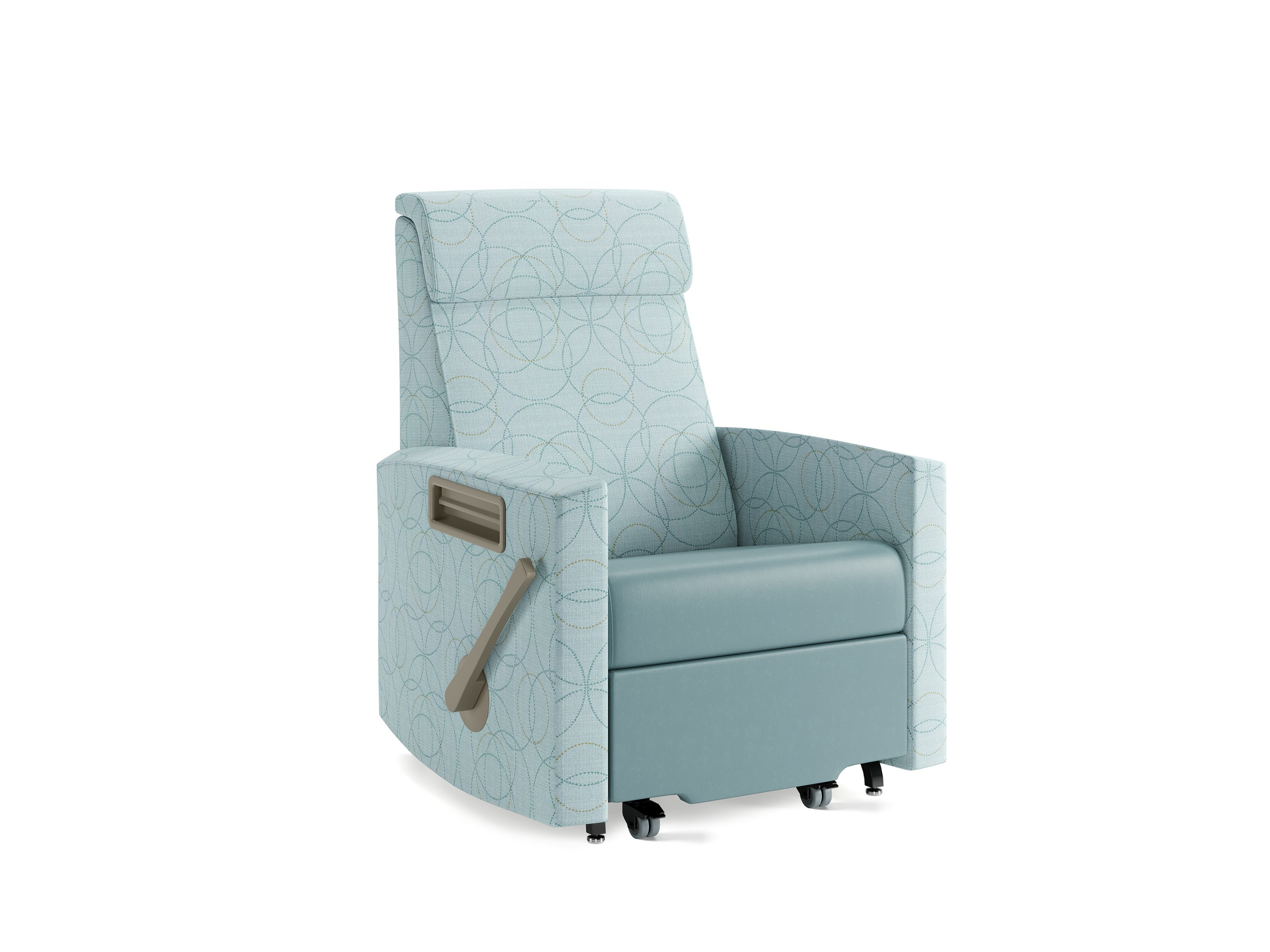 Consoul Reclining Glider, angle, blue