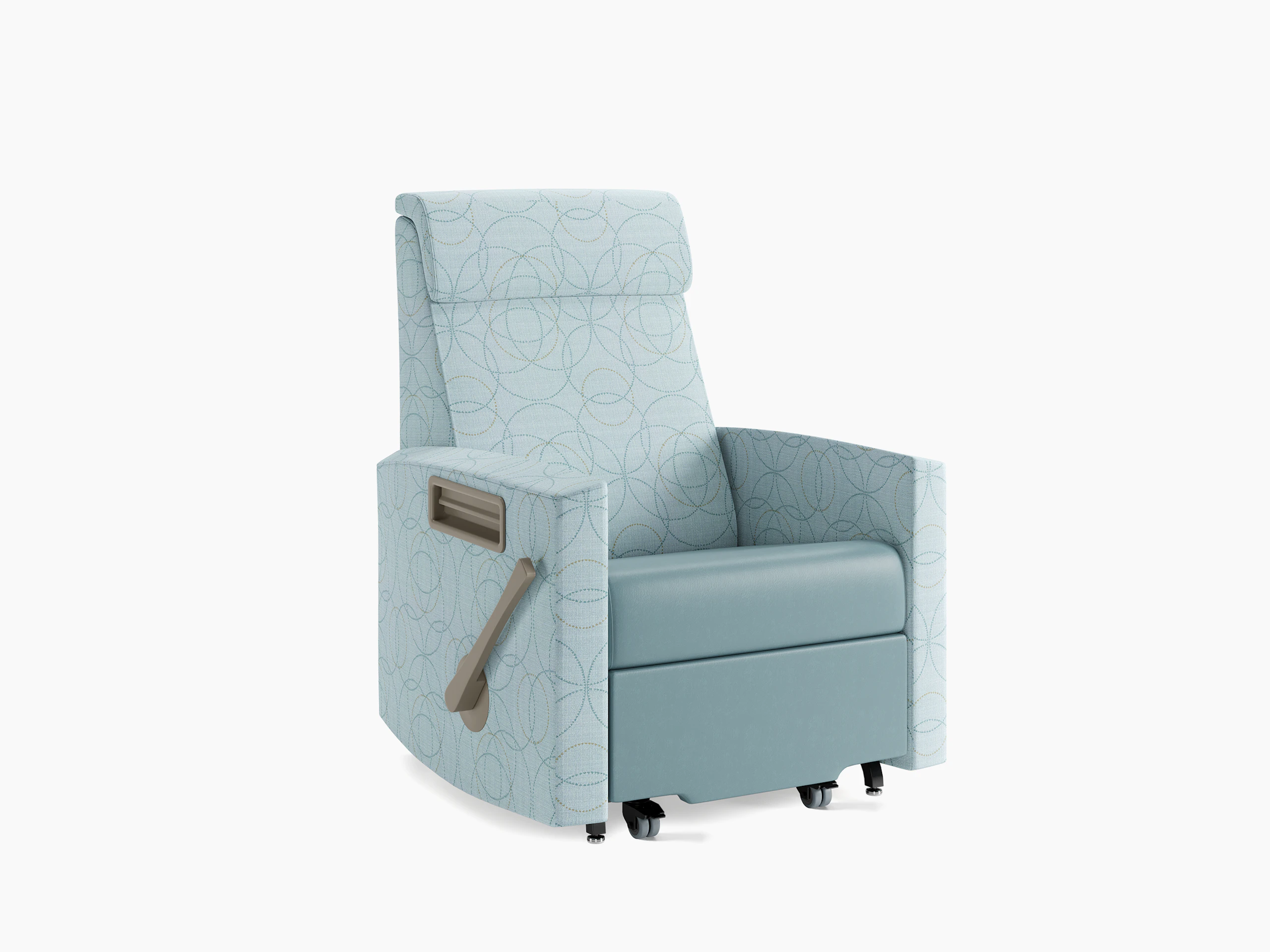 Consoul Reclining Glider, angle, blue