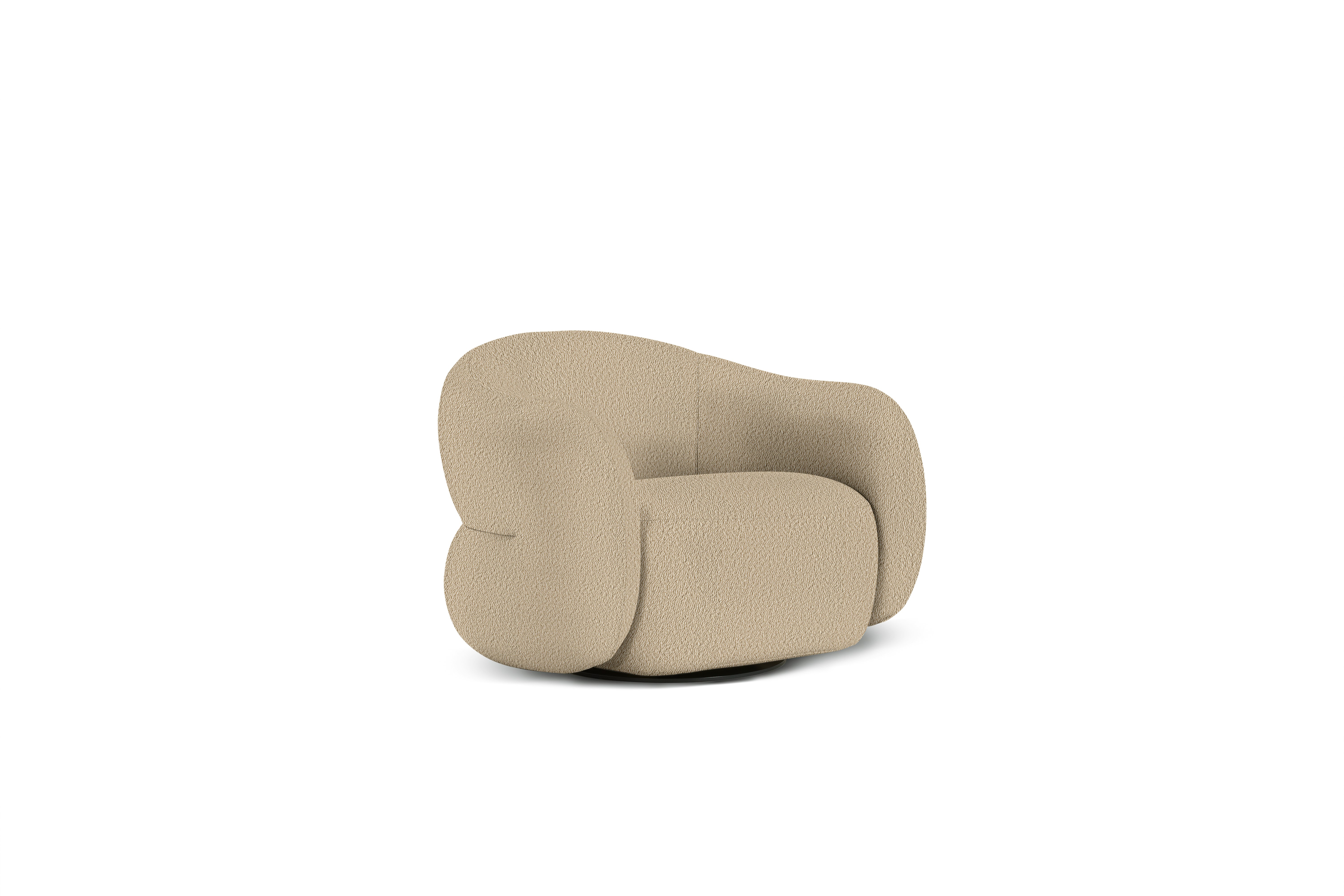 Soffi Swivel Chair - Fabric, Turf, Sand