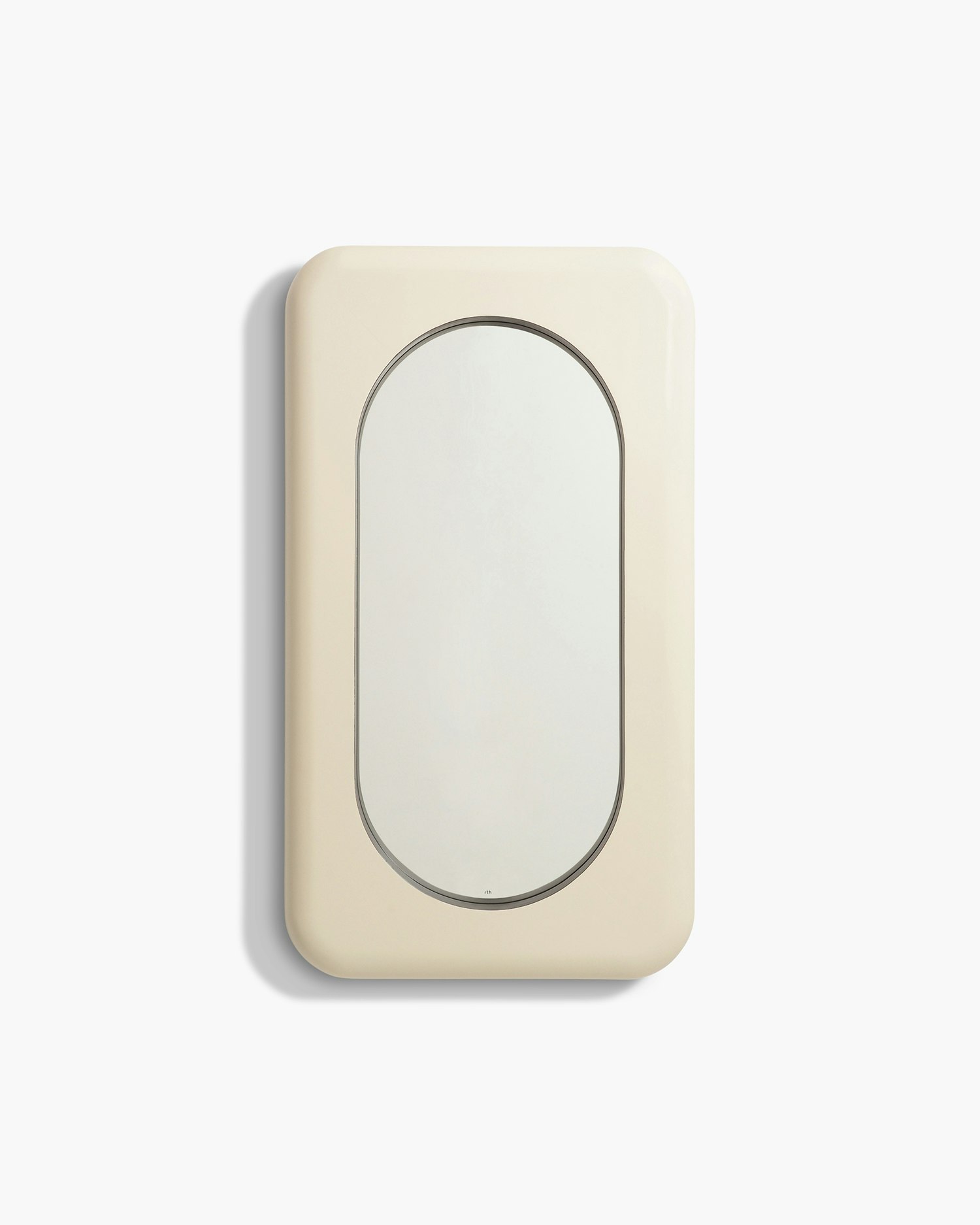 Bezel Mirror, Pearl and Black Olive