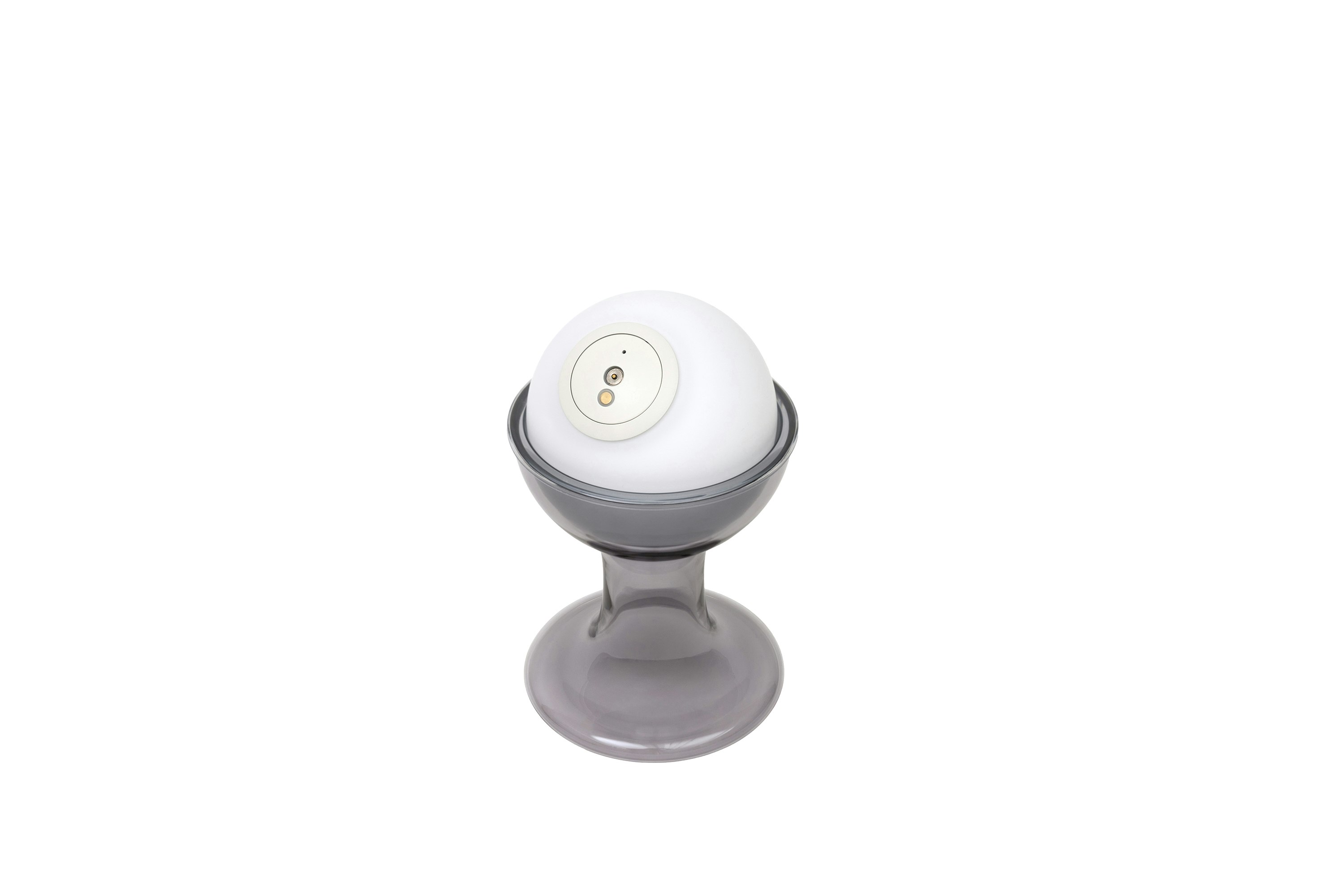 Gelato Portable Lamp  in Smoke shown from the front