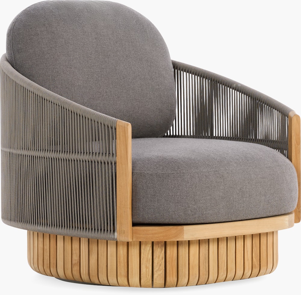 Softlands Swivel Lounge Chair - blend,  coal