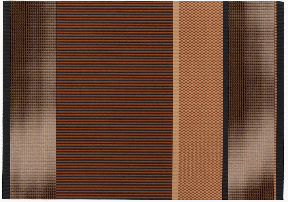 San Francisco Paper Yarn Rug - Brown_Natural, 6 x 9