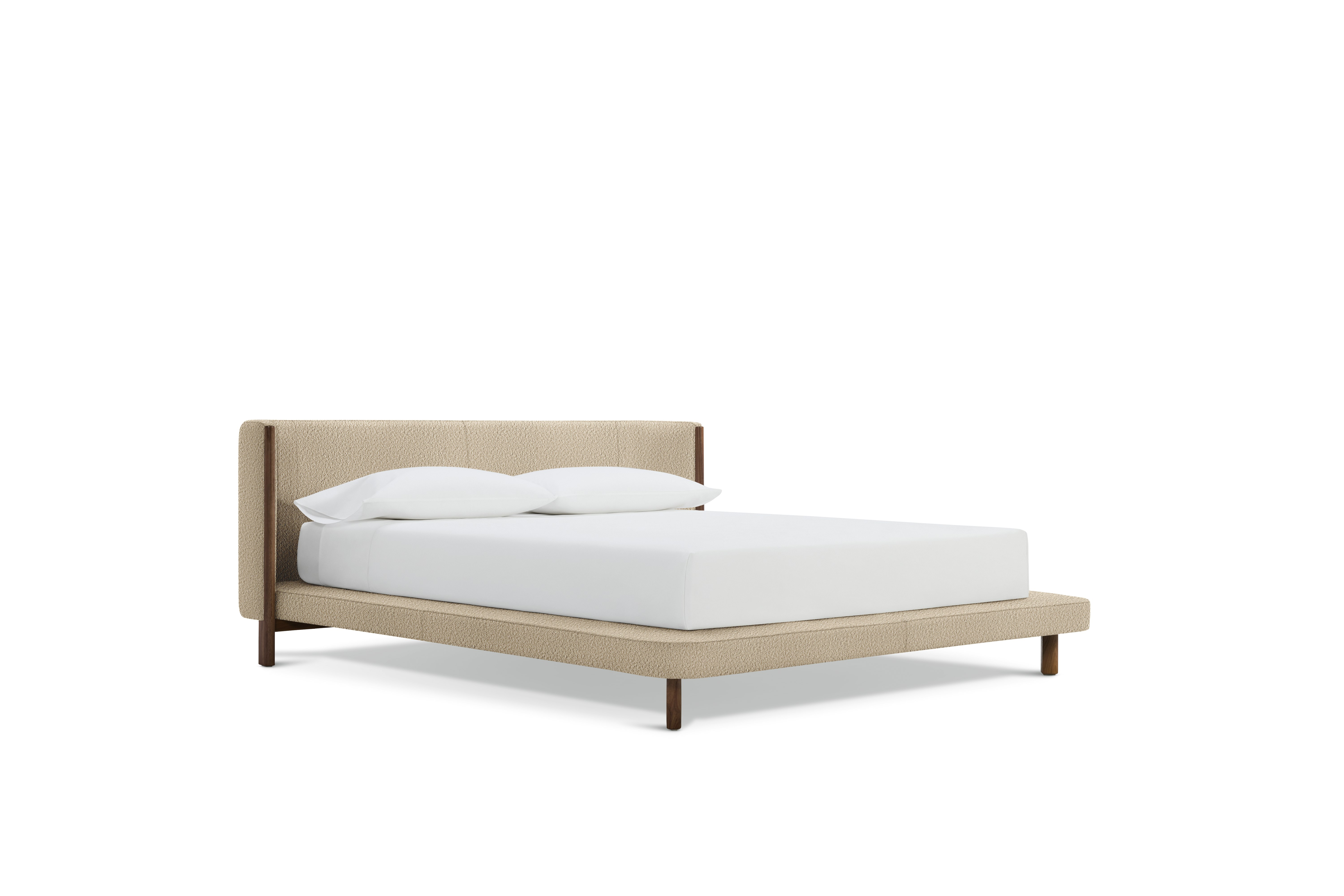 Emmy Bed - Standard, Queen, Walnut, Turf, Sand