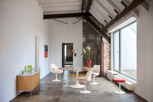 Saarinen Dining Table Tulip Chair Stool Florence Knoll Credenza