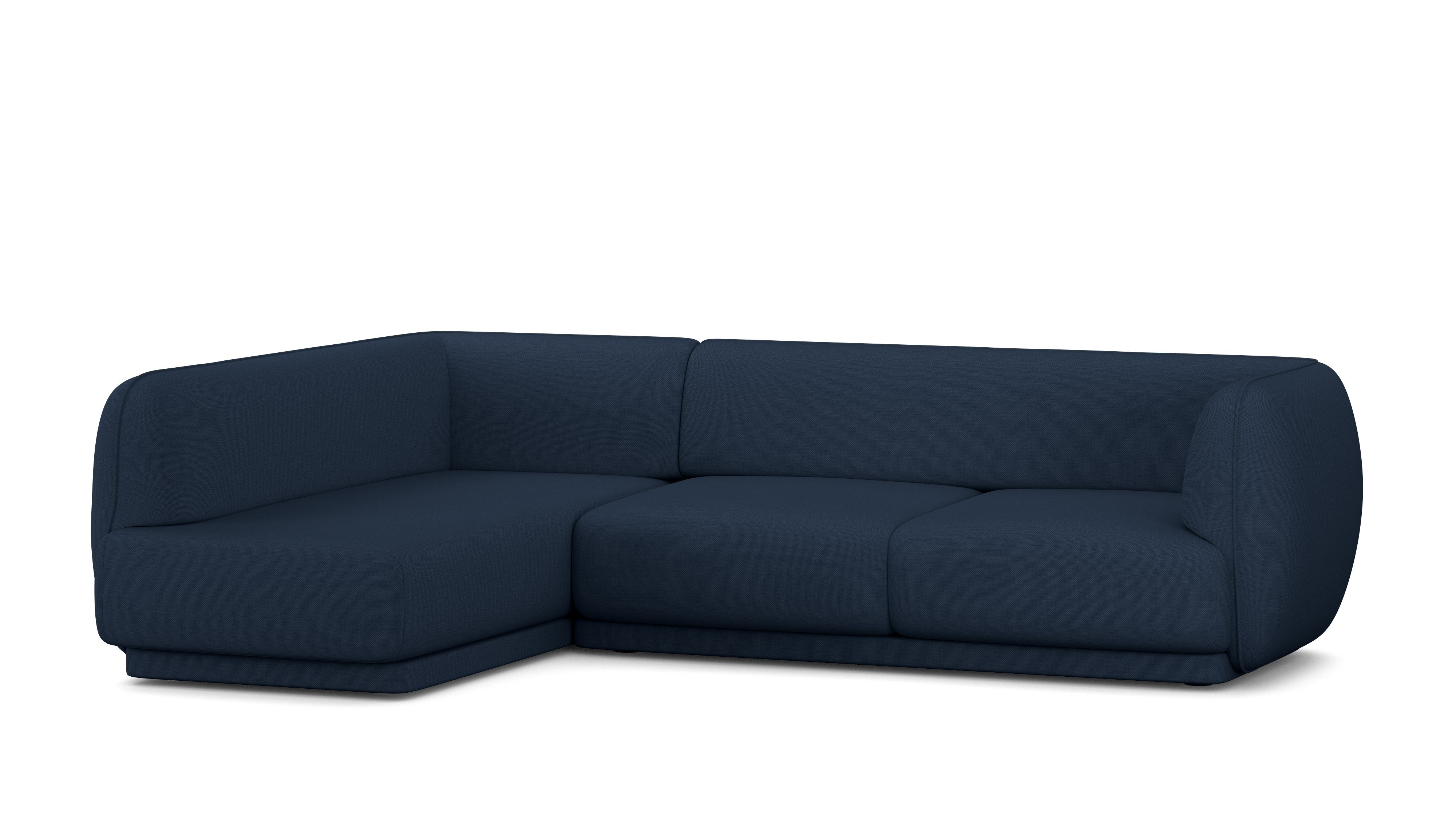 A Meris Sectional Chaise in Society viewed from an angle.
