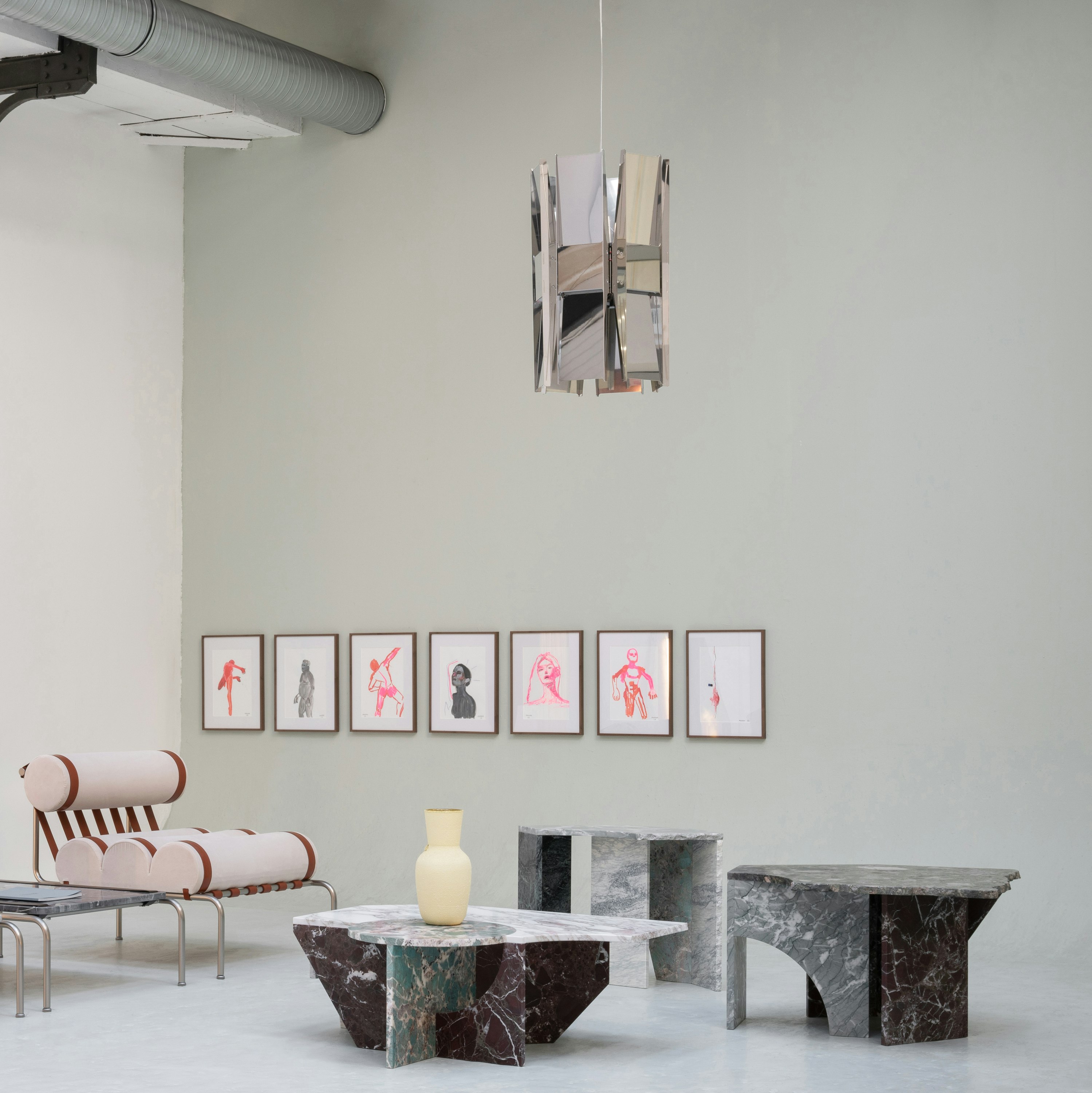 Vector Pendant 6 - Polished Stainless Steel