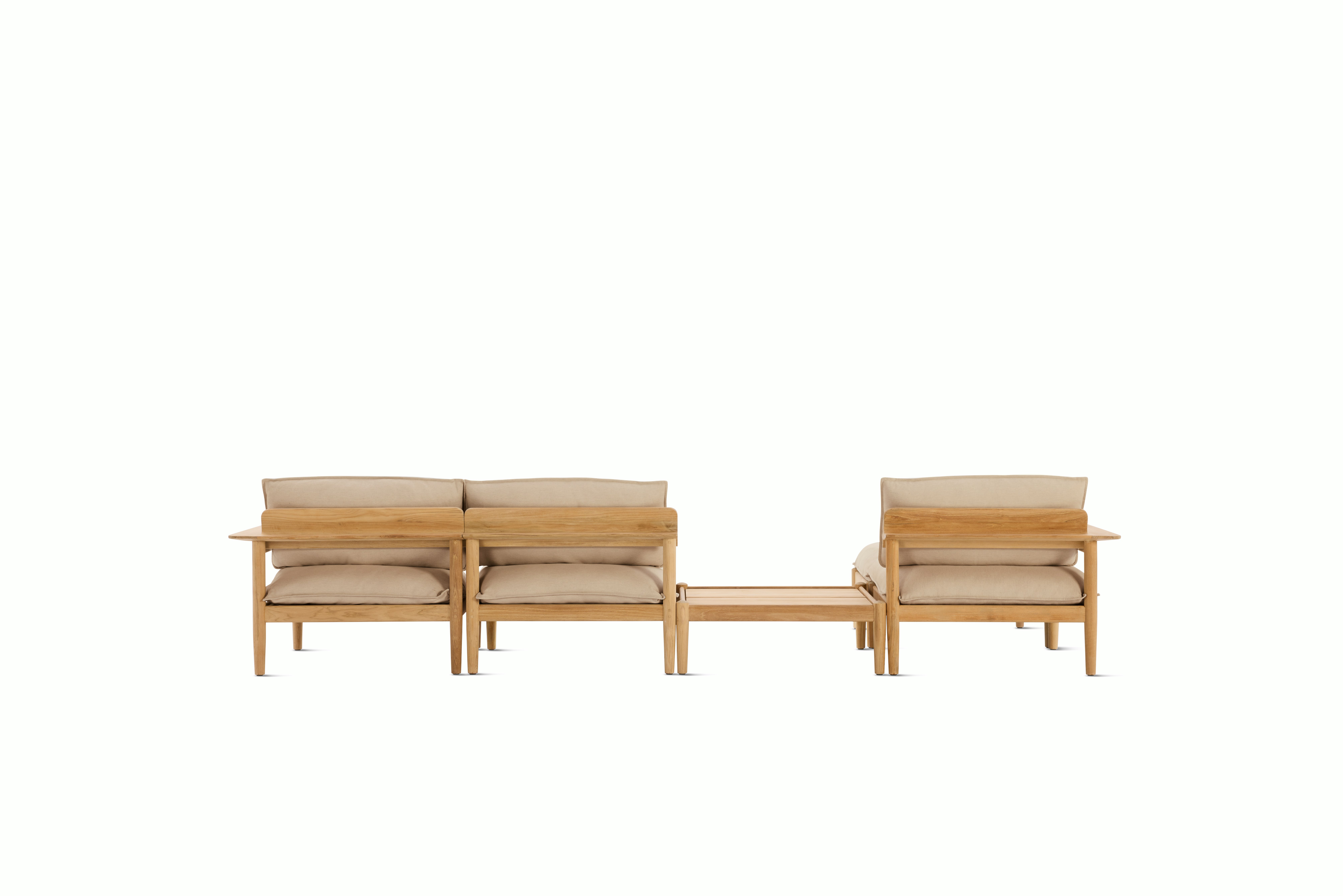 Terassi Sectional Sofa with Table - Heritage,  Papyrus, FSC Certified