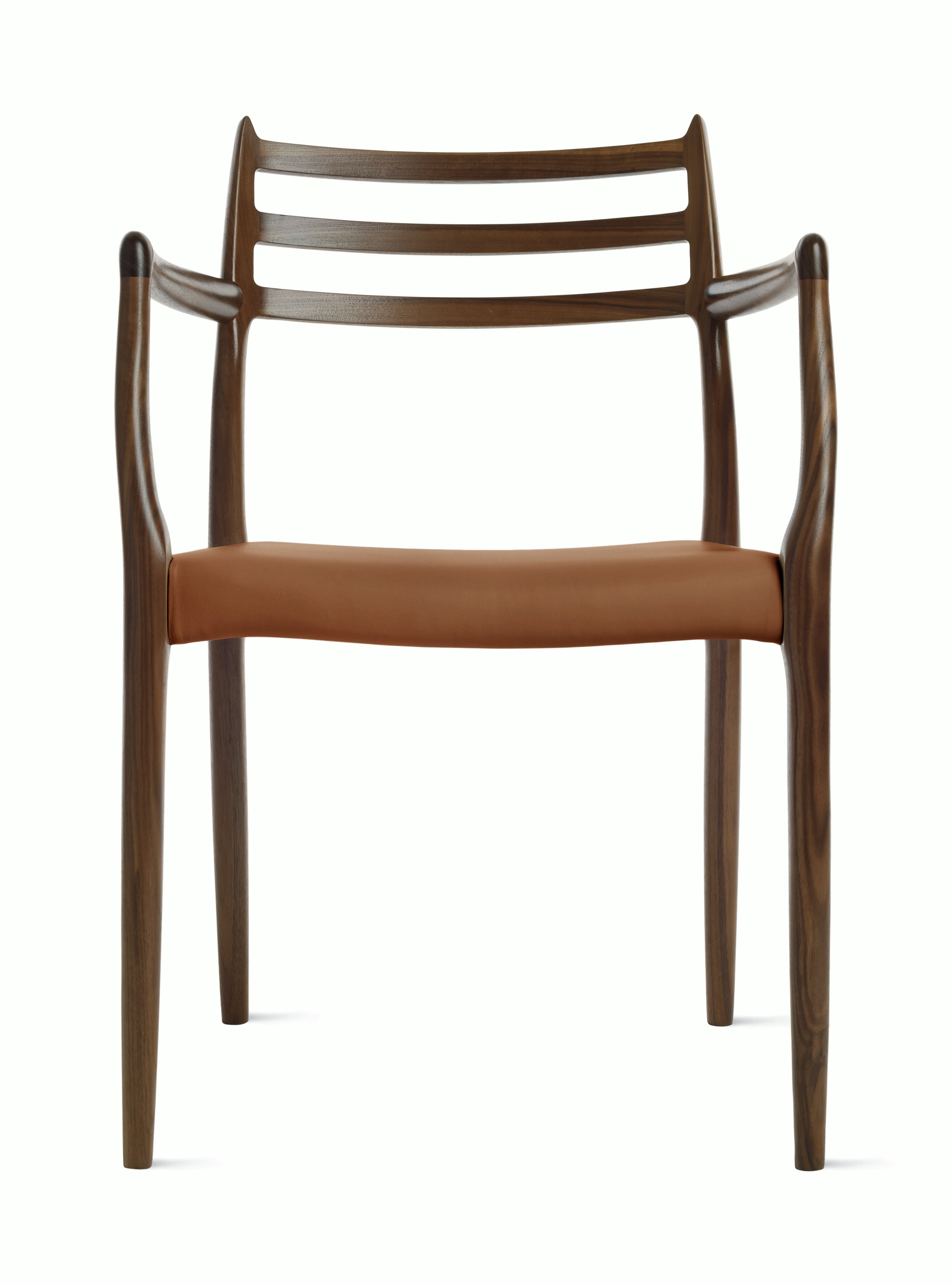 Moller Model 62 Armchair - Armchair,  Walnut,  Leather,  Tobacco