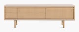 New Canaan Media Unit - oak,  champagne New Canaan Media Unit - oak,  champagne