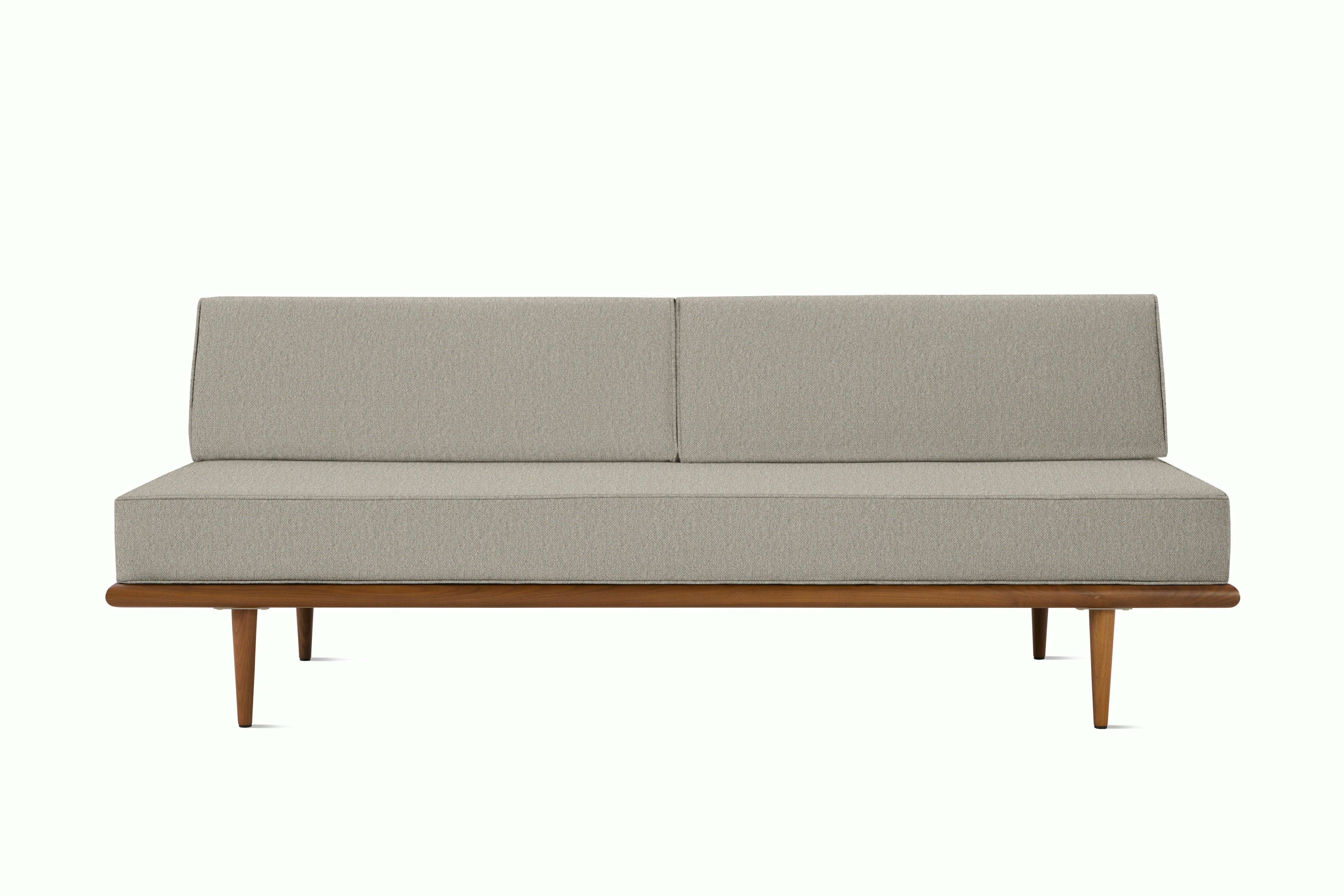 Nelson Daybed  - Back Bolster, Walnut, Album Linen, Wisp, Taper