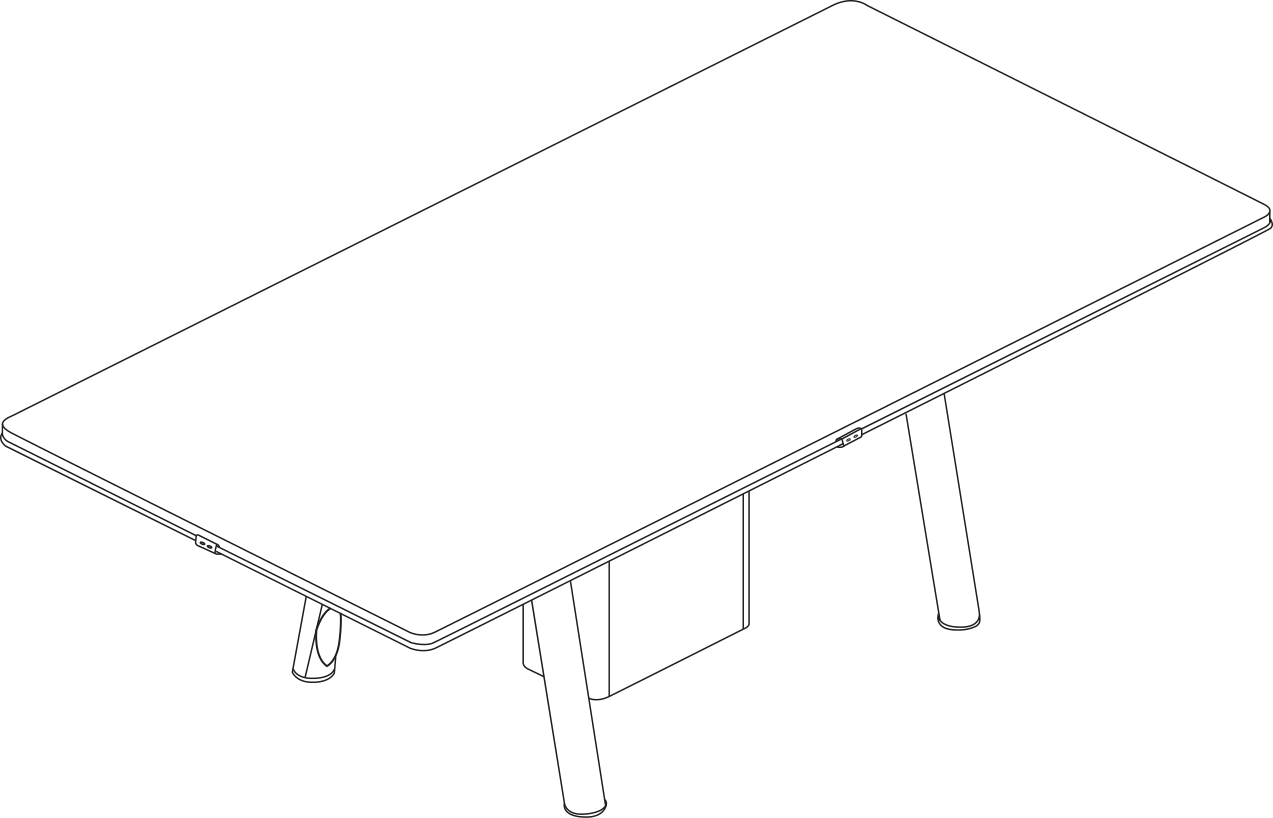 A line drawing - Ascent Conference Table | Rectangular