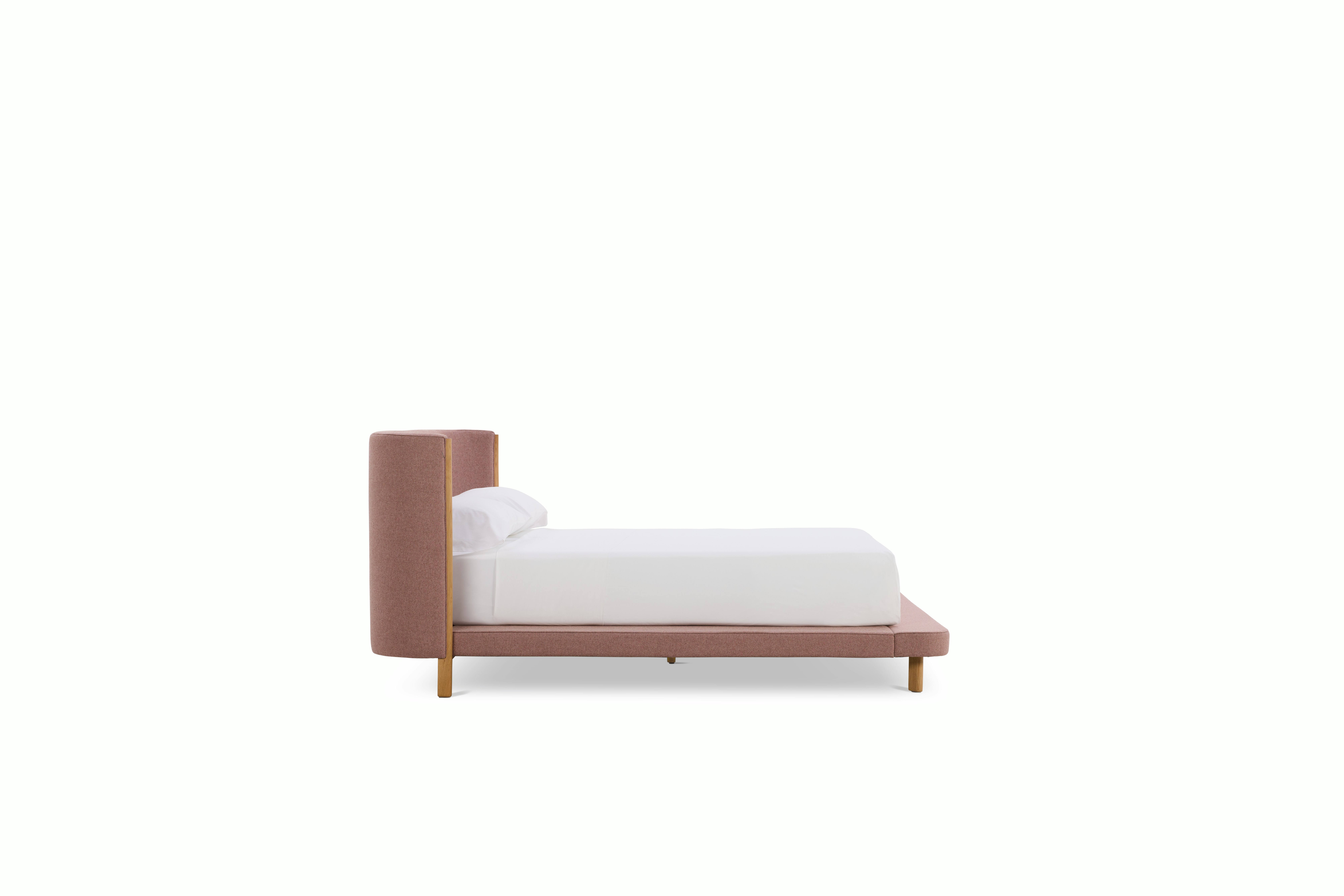 Emmy Bed - Tall in Oak and Pecora Peony
