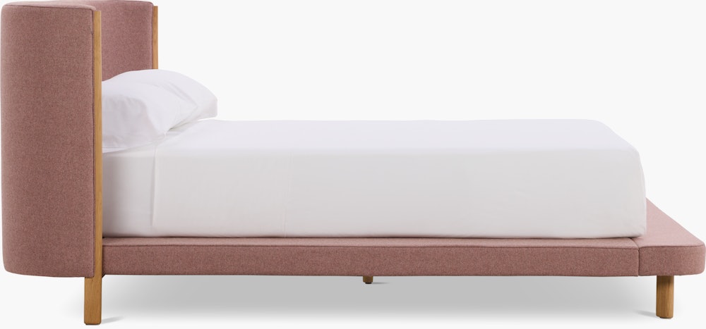Emmy Bed - Tall in Oak and Pecora Peony
