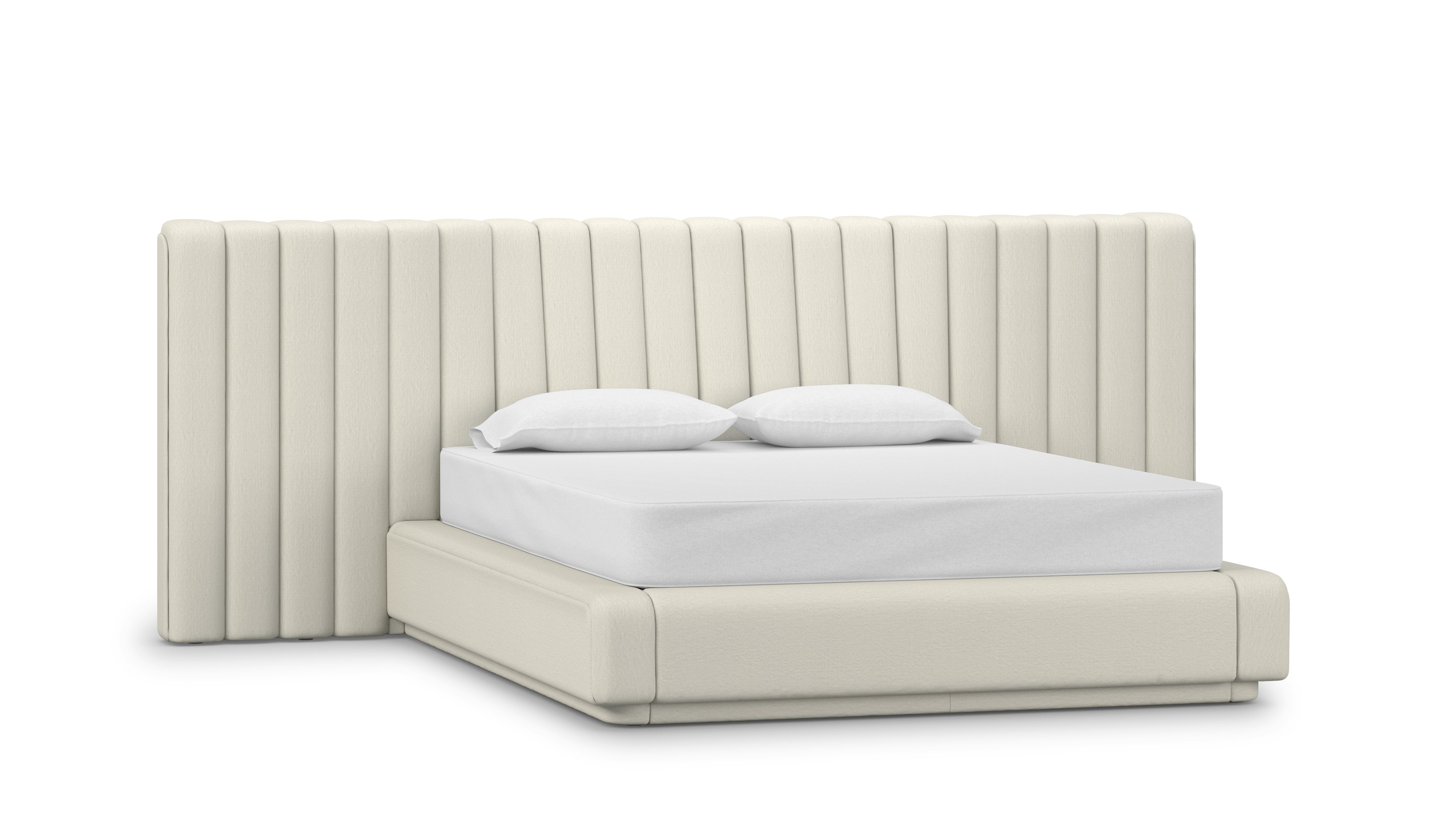 Ostling Bed - Queen,  Wide,  Album Linen,  Magnolia