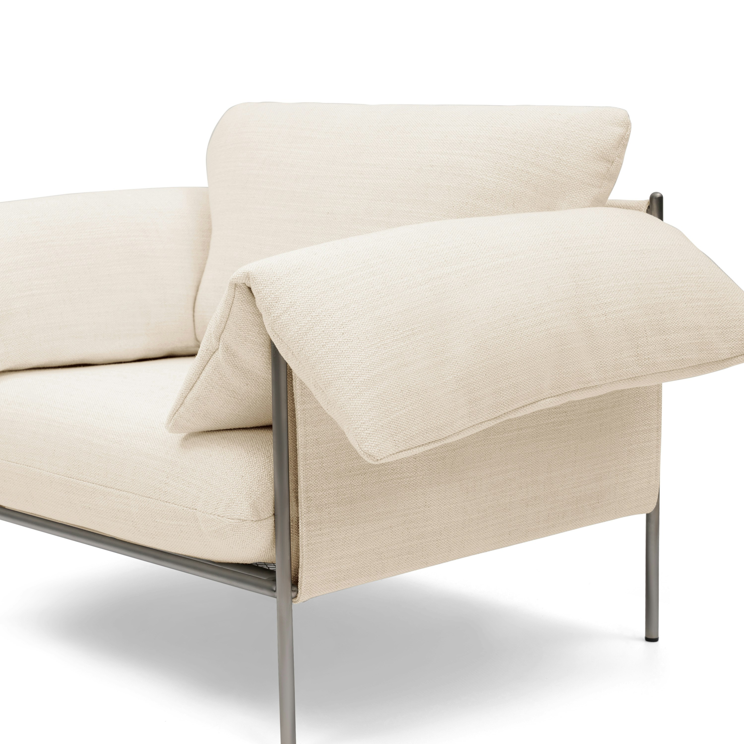 Alva Occasional Chair Brushed Steel Frame Hyams Sable