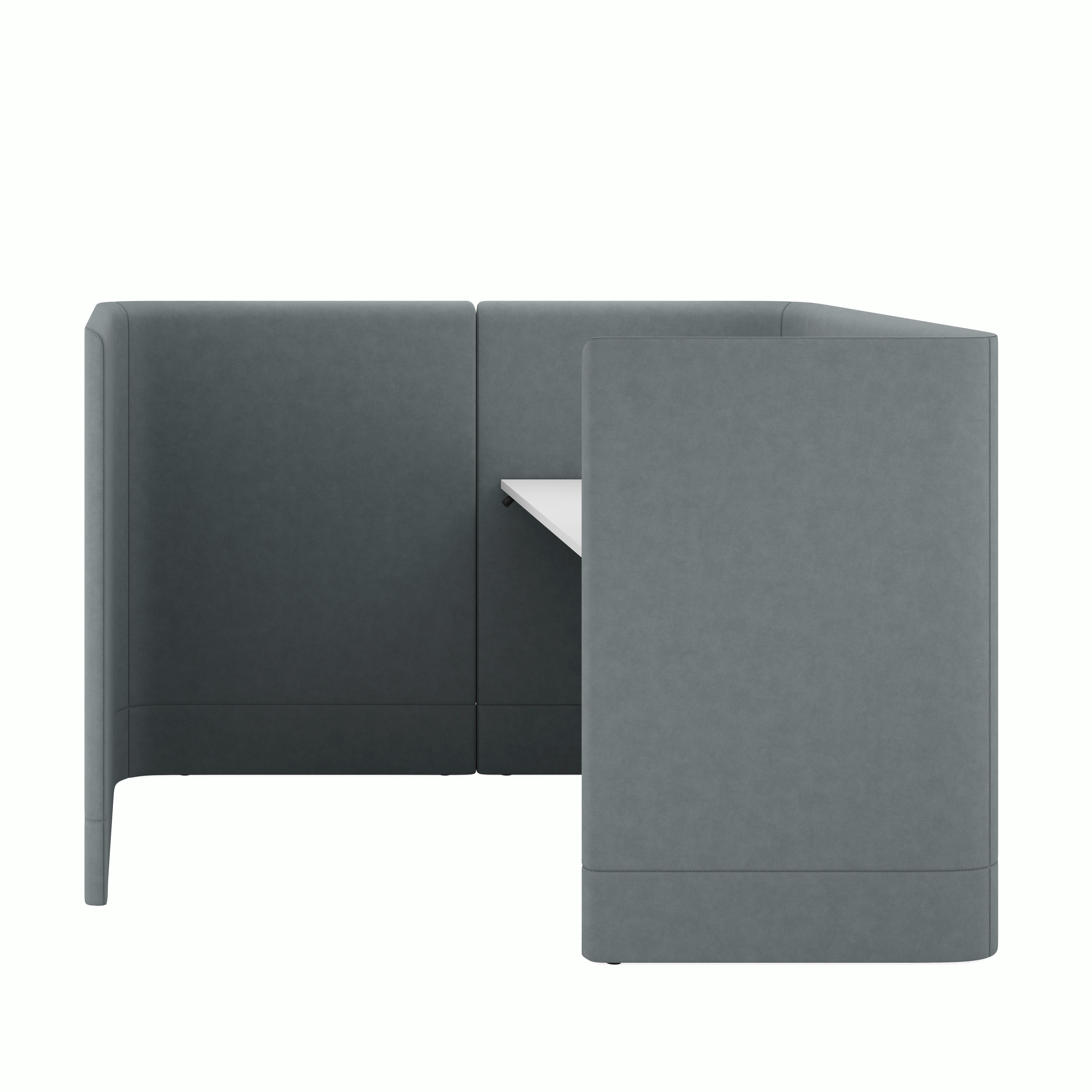 Large Grey NaughtOne Pullman Height Adjustable Deskpod profile view access right