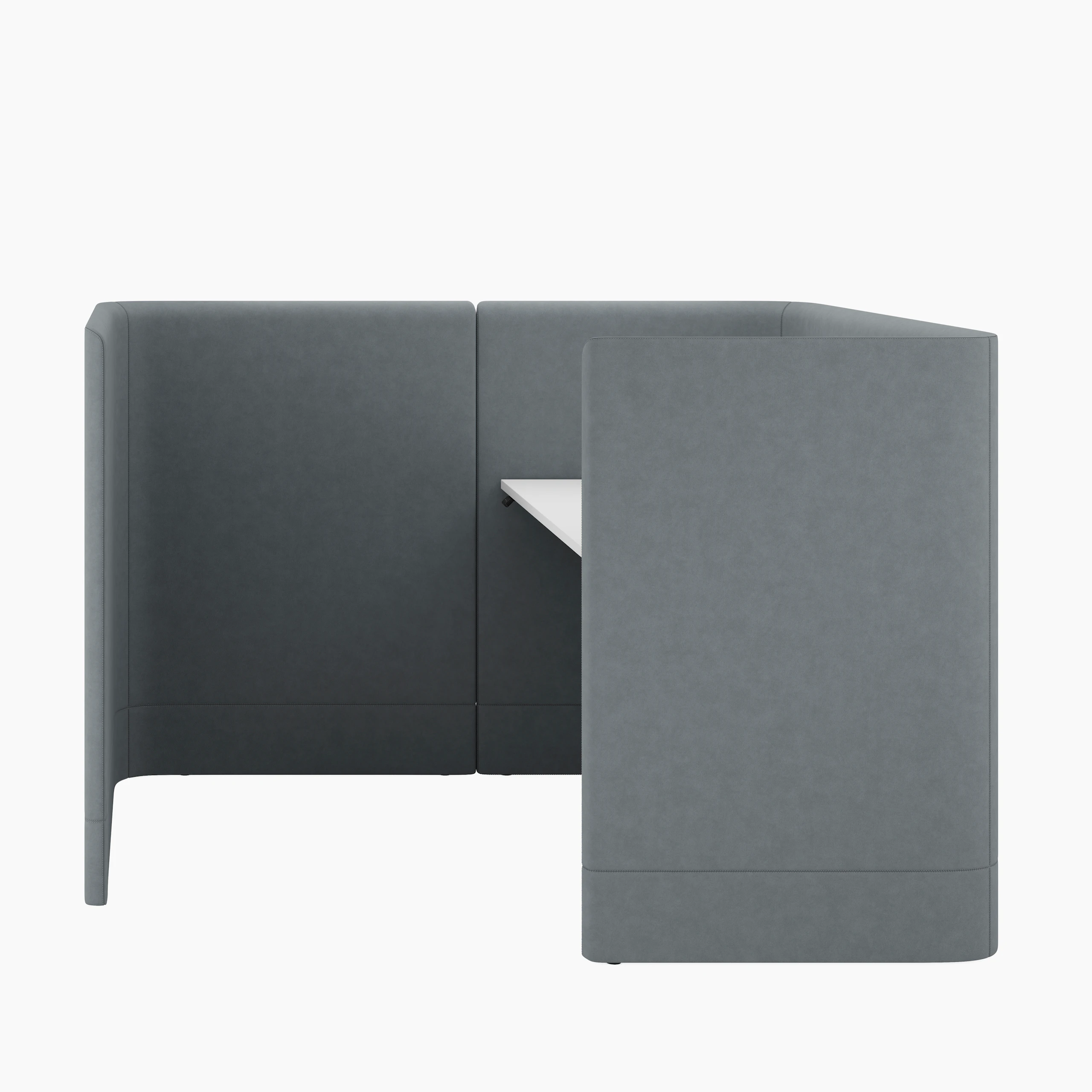 Large Grey NaughtOne Pullman Height Adjustable Deskpod profile view access right