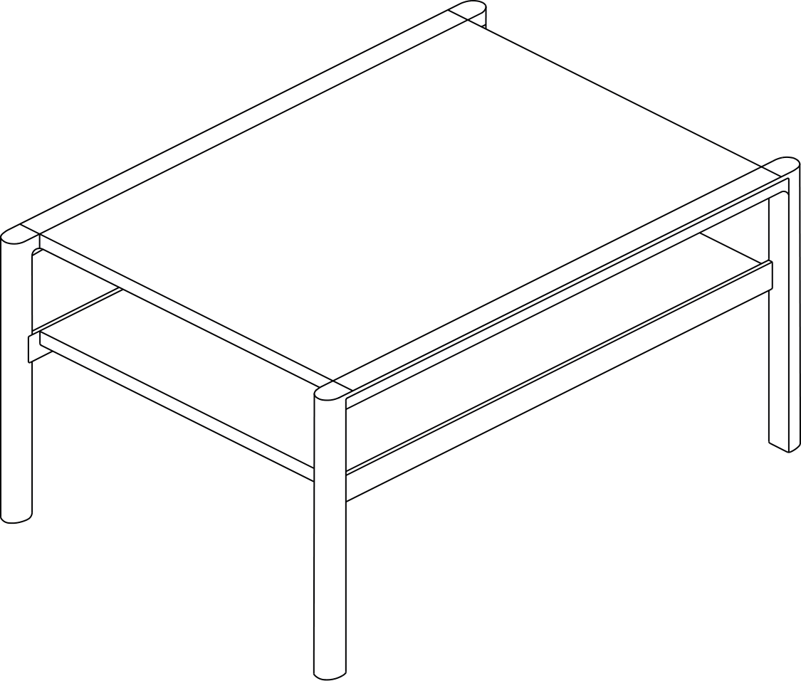A line drawing - Brabo Table | Side Table