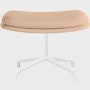 Striad Ottoman in 4-Star Base White Prone Leather,  Balsa