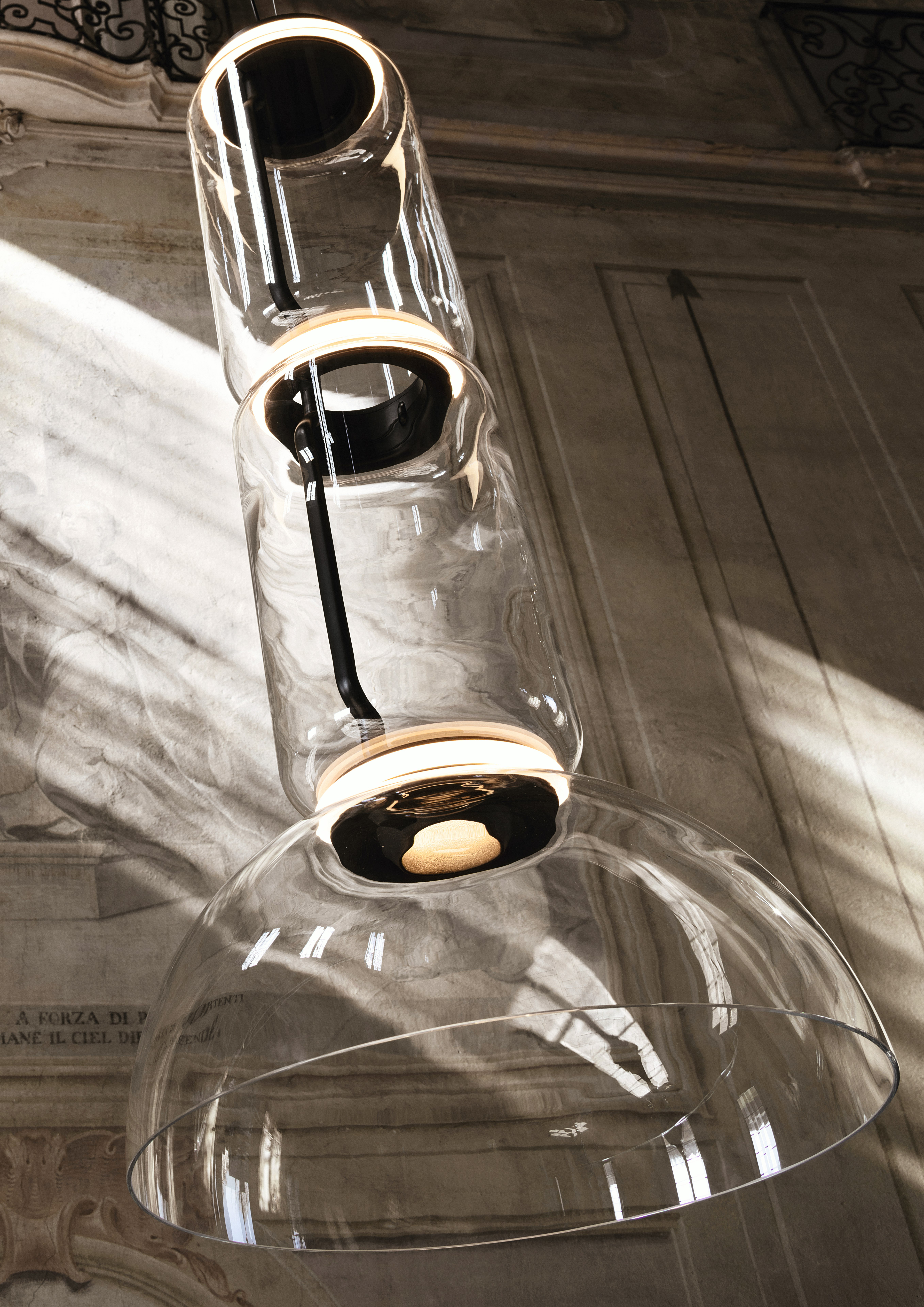 Noctambule Suspension 2 Low Cylinder Bowl Pendant Light