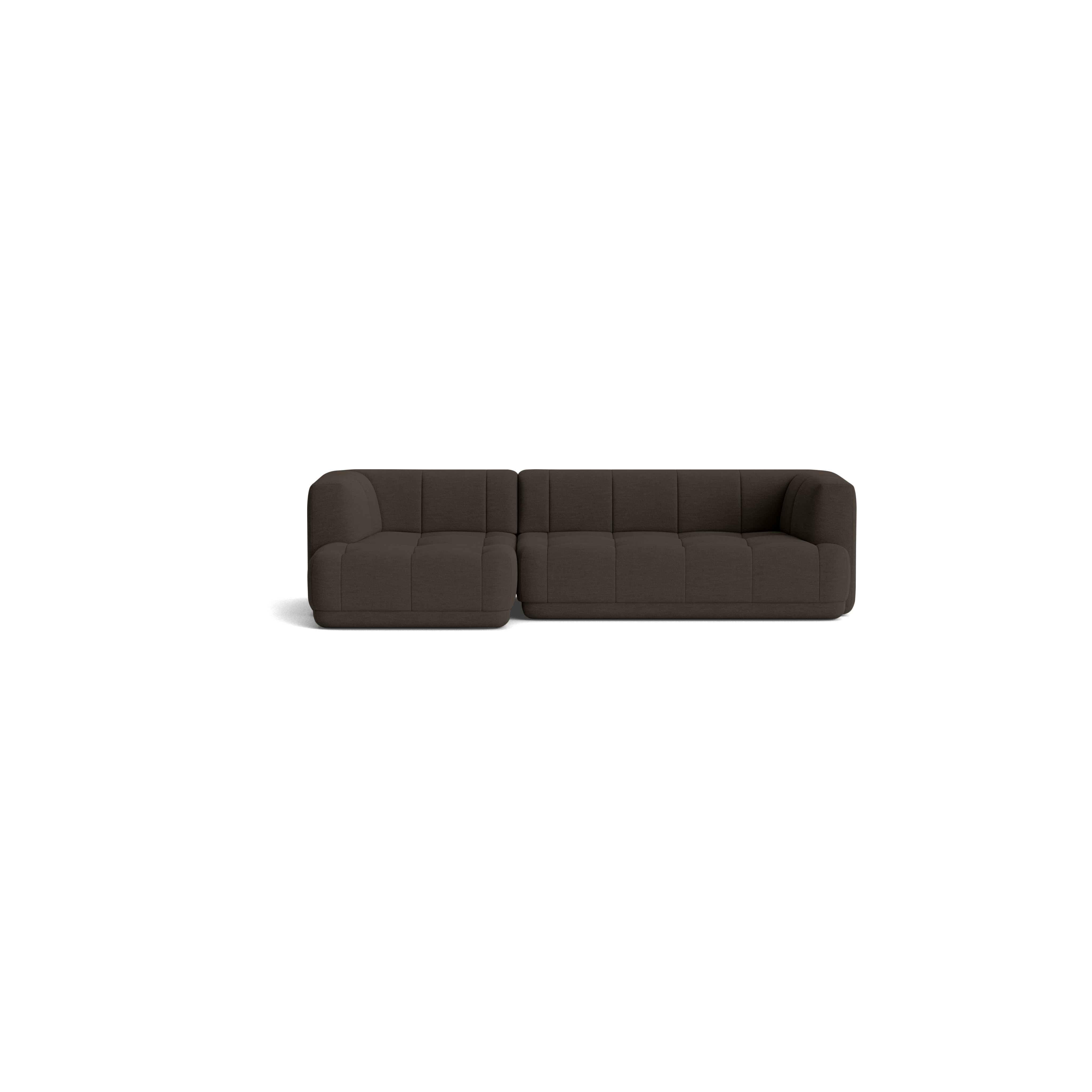 A Quilton Sectional Chaise - Chaise Sectional, Left, Mode, Hollow in Hollow viewed from the front.
