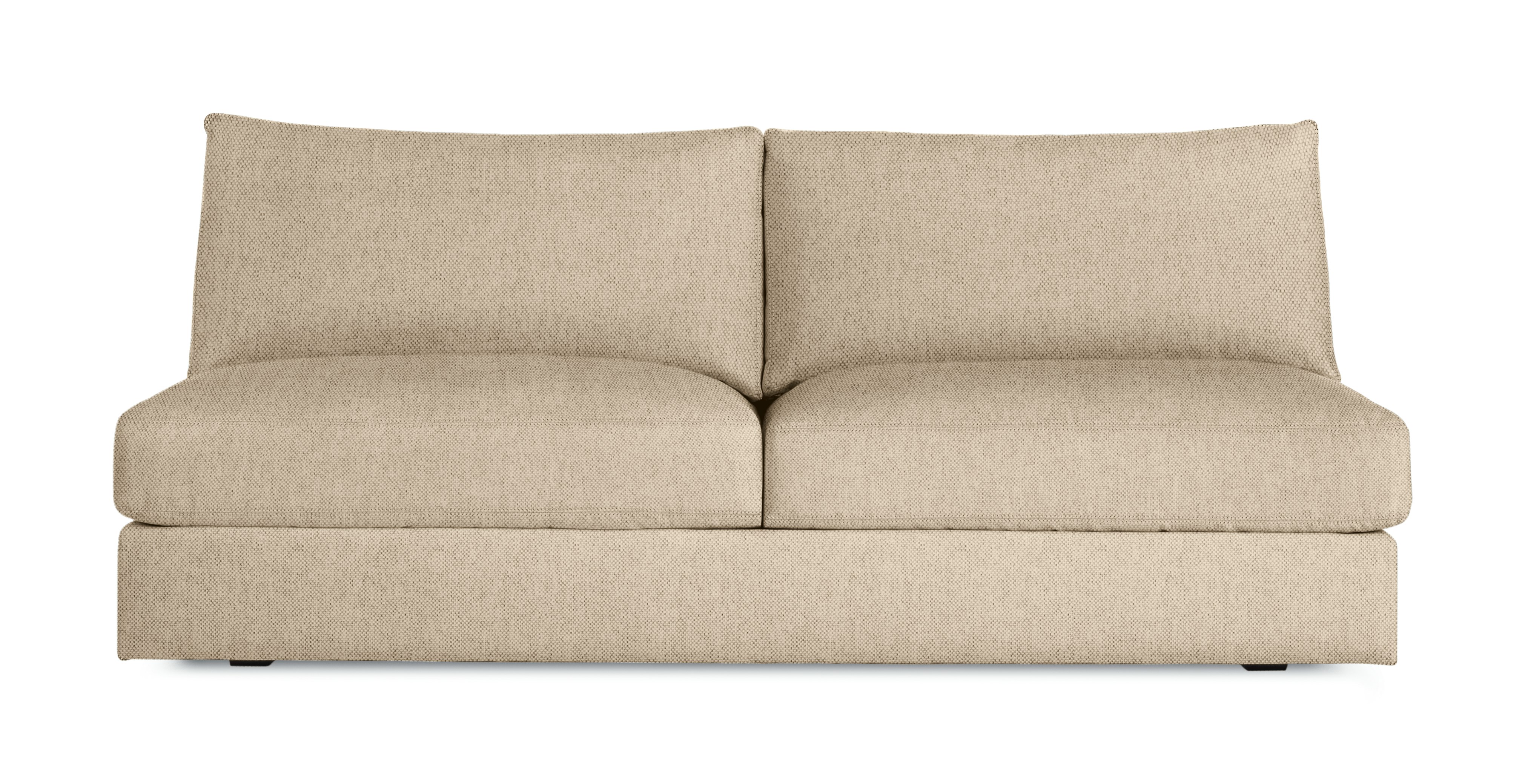 A Reid Modular Sofa in basket viewed from the front.
