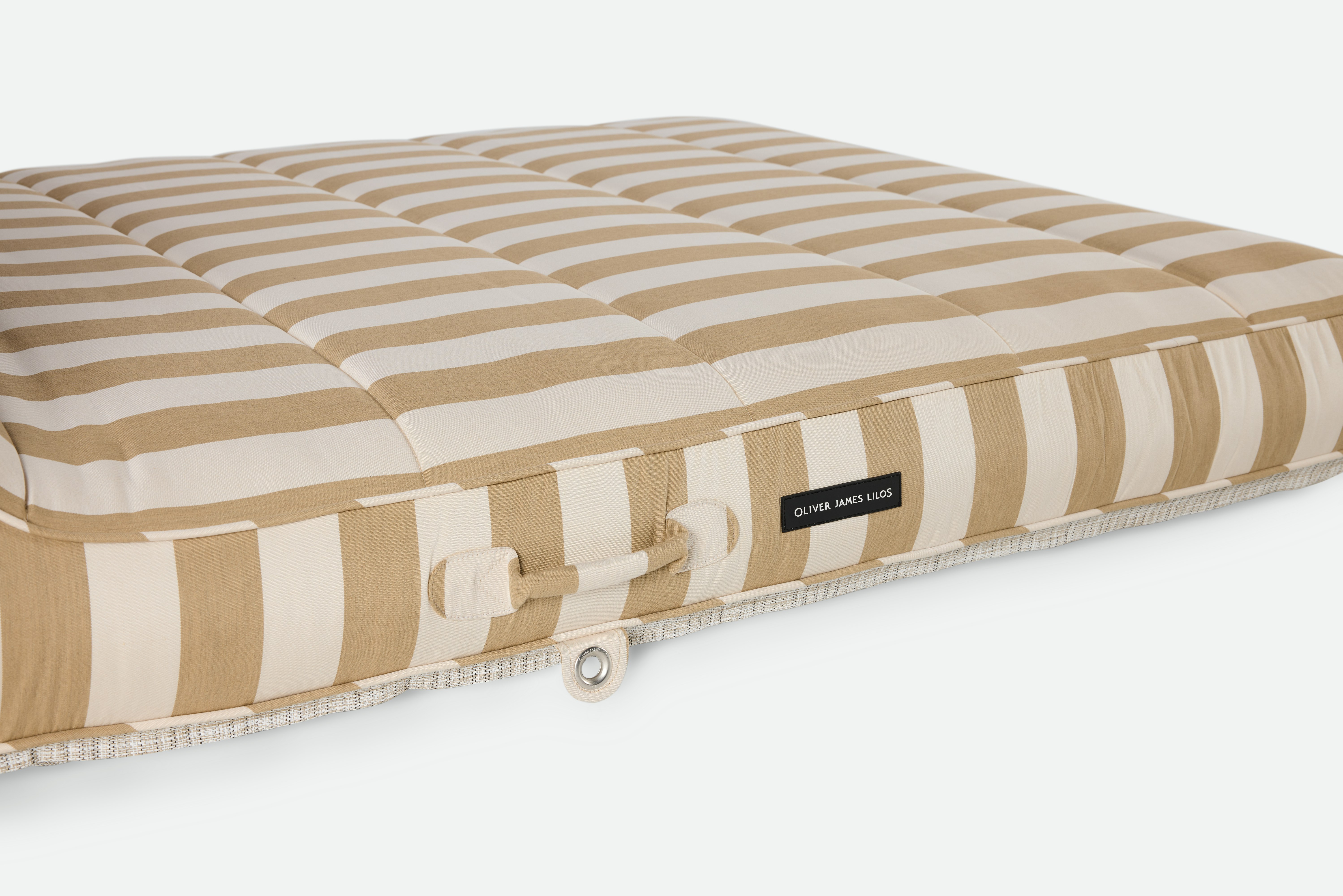 Single Lilo Pool Float - sand/white stripe