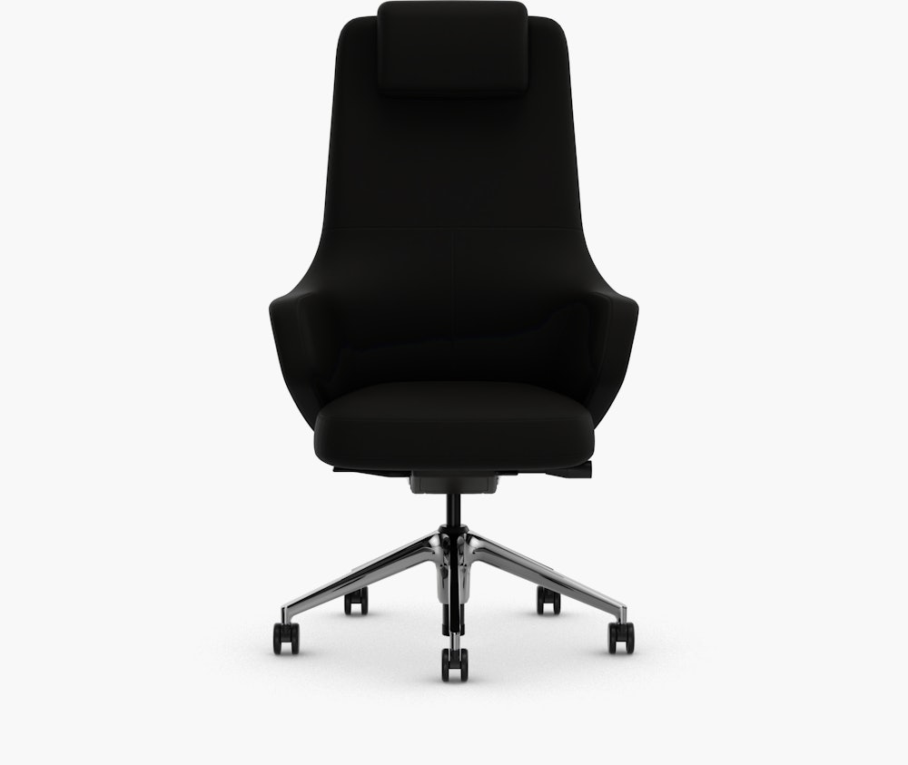 Grand Executive Task Chair - High Back, Leather Premium F, Nero