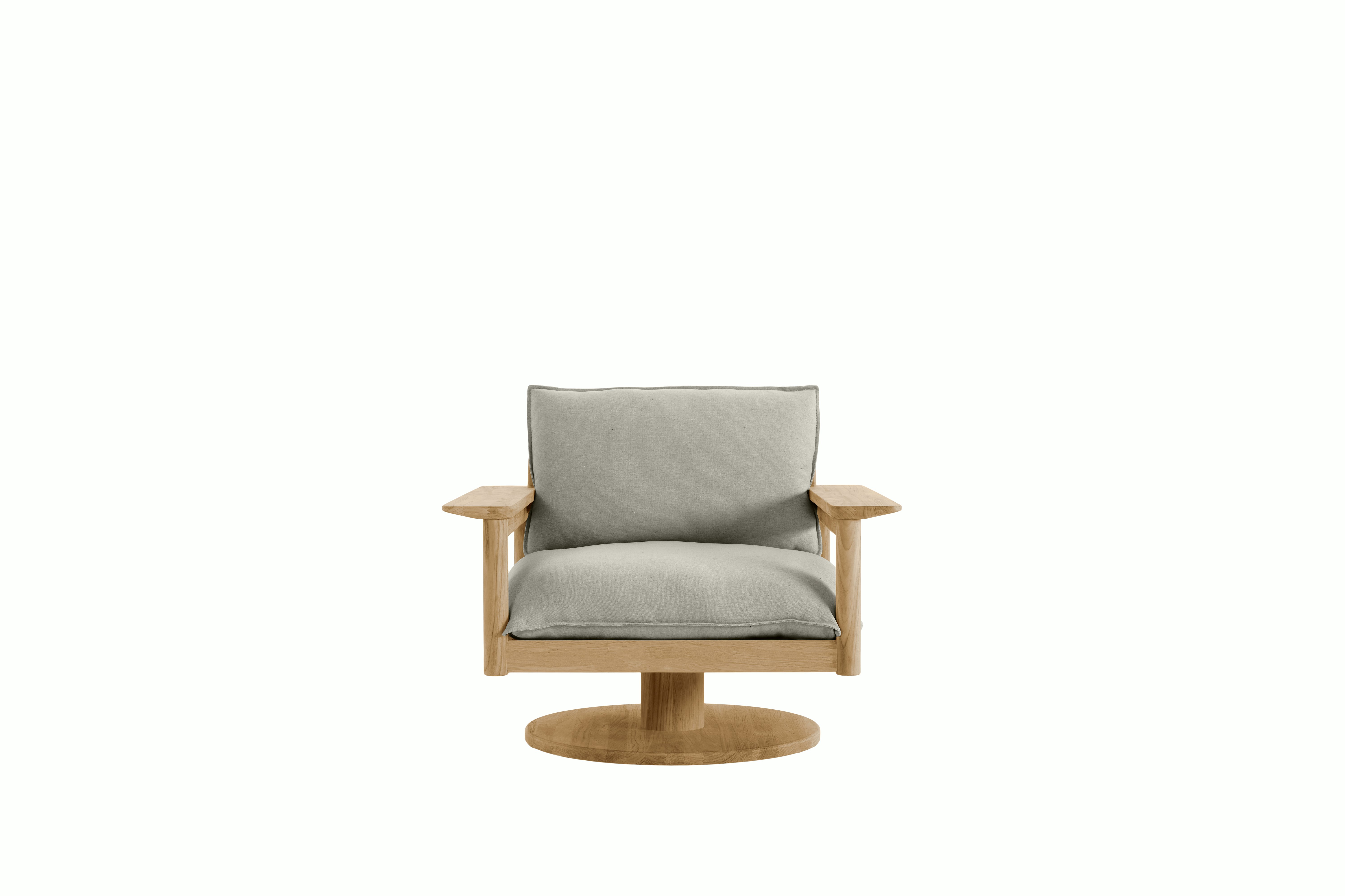Terassi Swivel Lounge Chair - Heritage Smoke