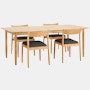 Terassi Dining Set - 4 Side Chairs,  Heritage Char - NEW,  FSC Certified, FSC Certified