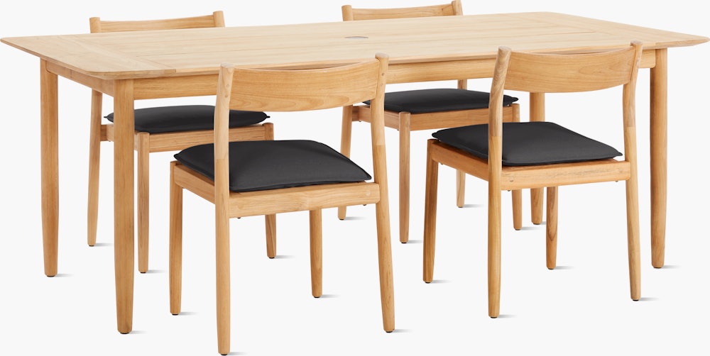 Terassi Dining Set - 4 Side Chairs,  Heritage Char - NEW,  FSC Certified, FSC Certified