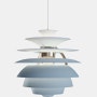 Snowball Pendant Lamp - Chrome, Smokey Blue
