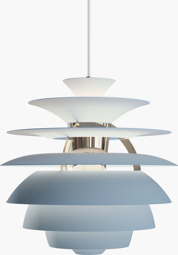 Snowball Pendant Lamp - Chrome, Smokey Blue
