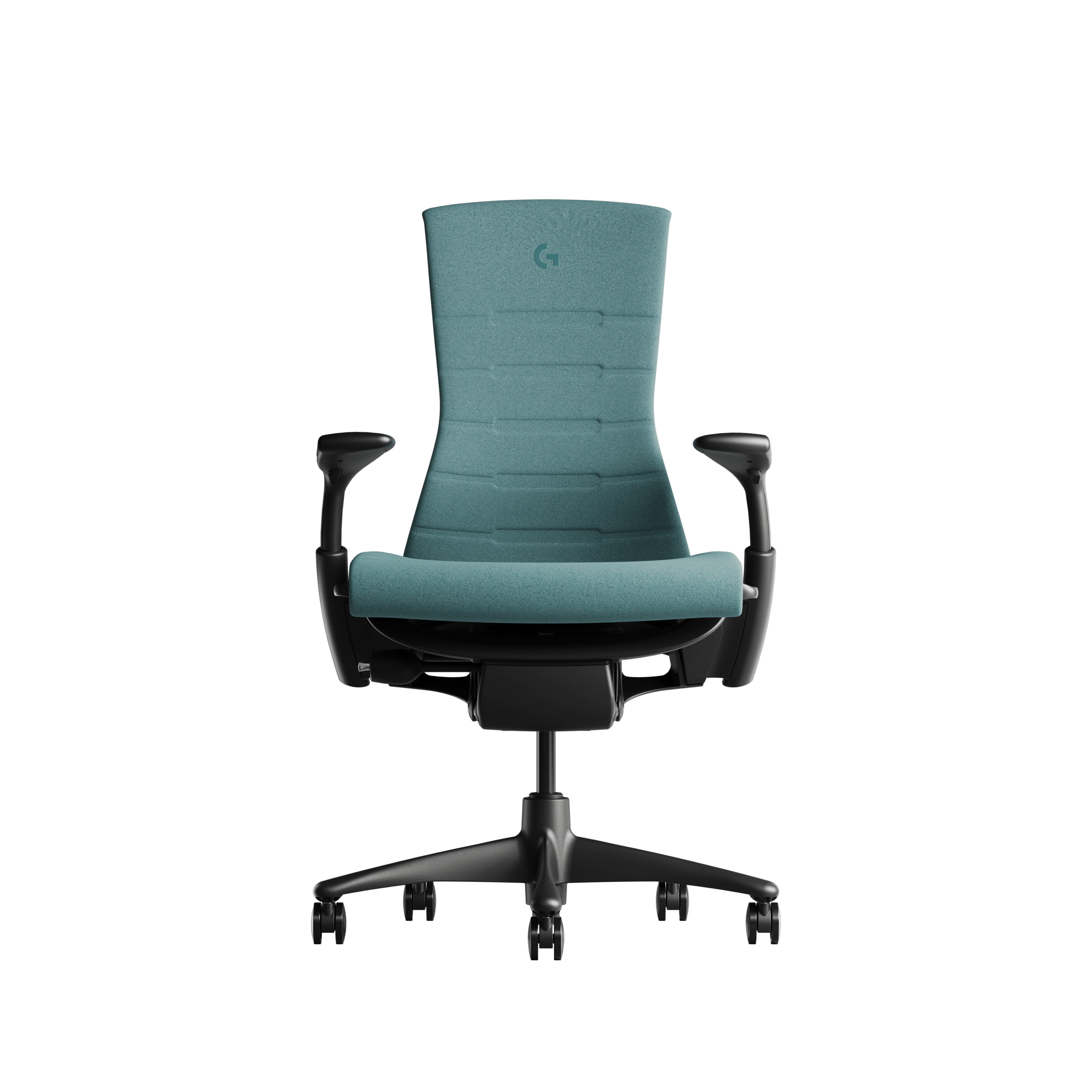 Embody Gaming Chair in Graphite, Galaxy  and White viewed from the front