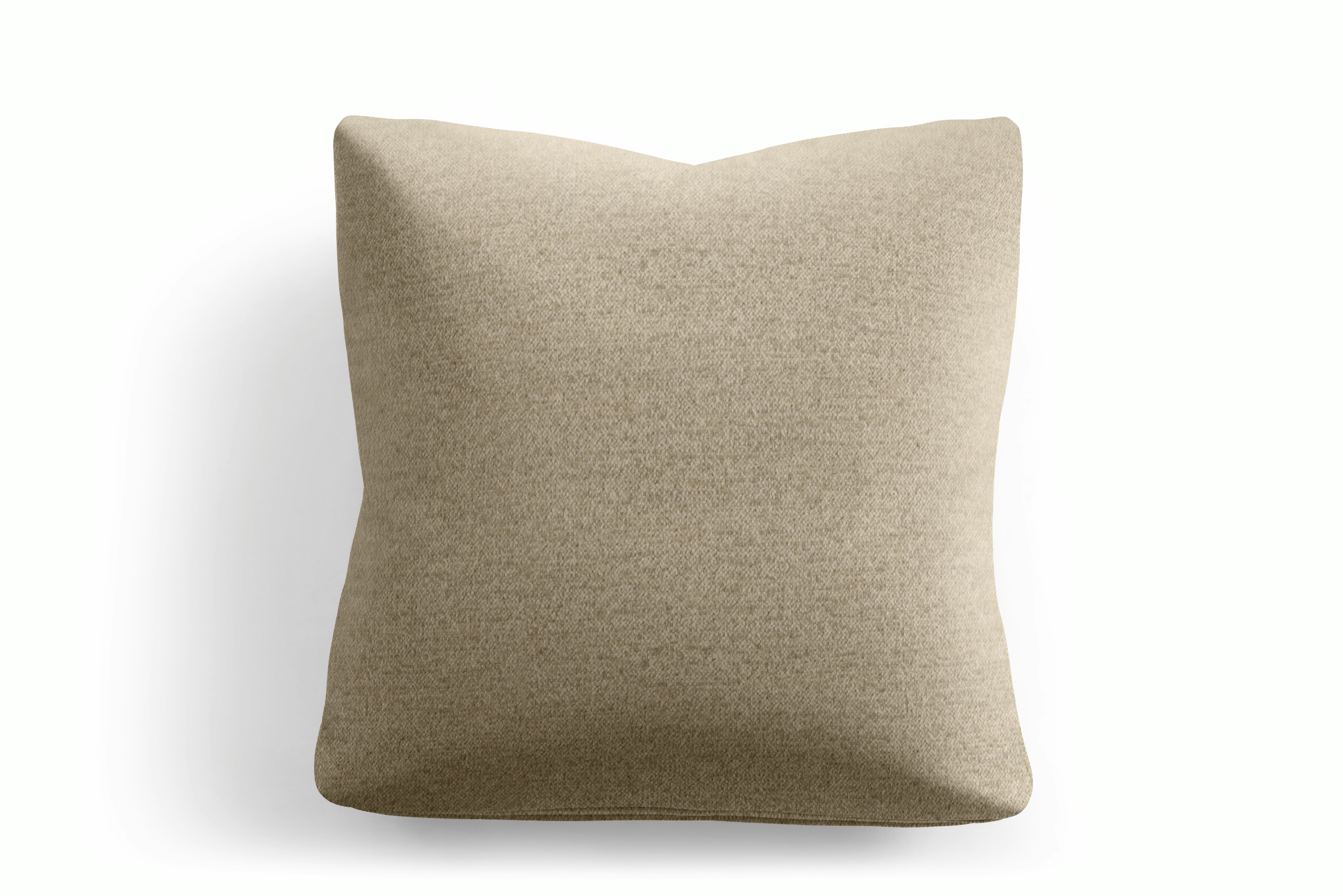 A Irvin Throw Pillow in Bisque Viewed from the front.