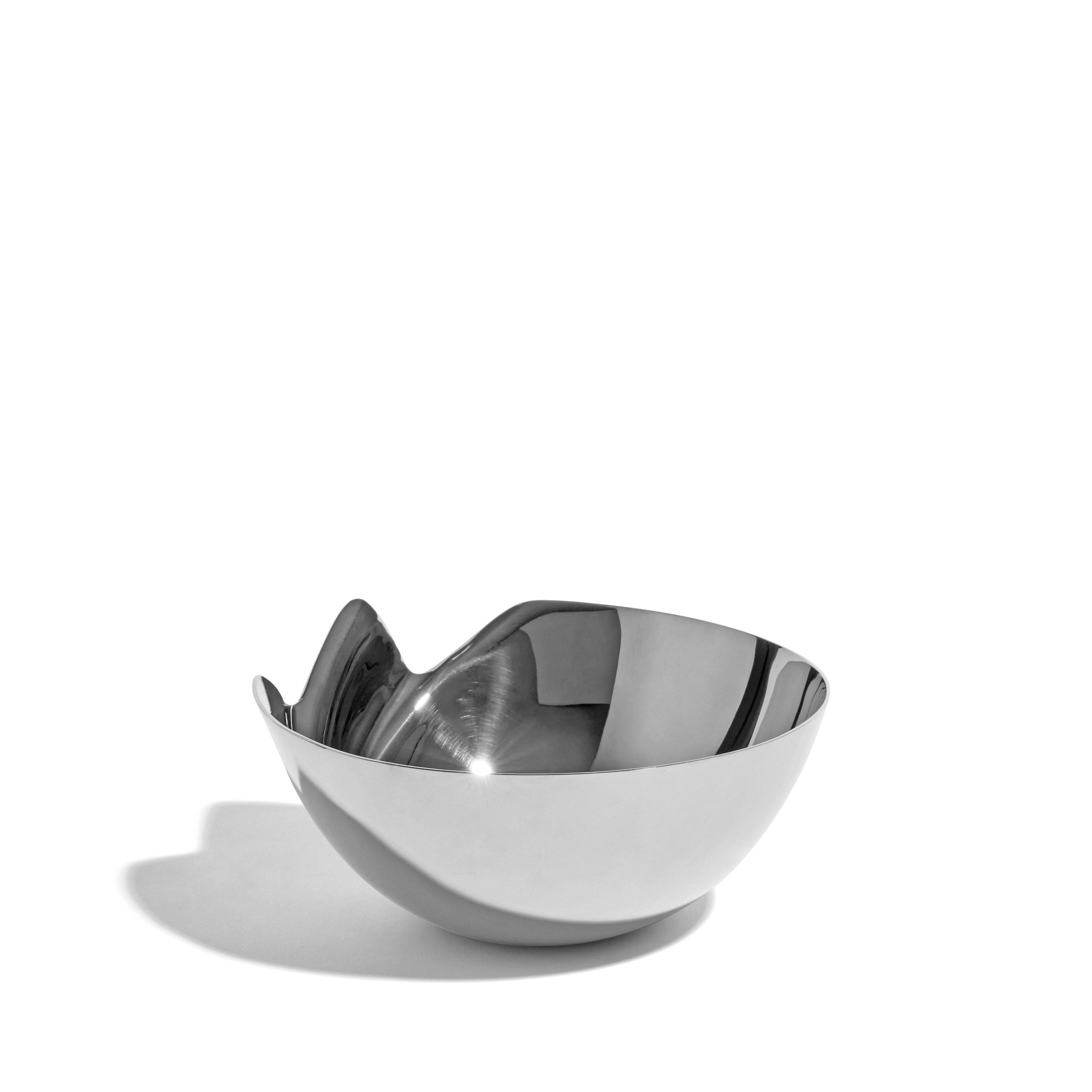 A Serenity Bowl in Stainless Steel viewed from back.