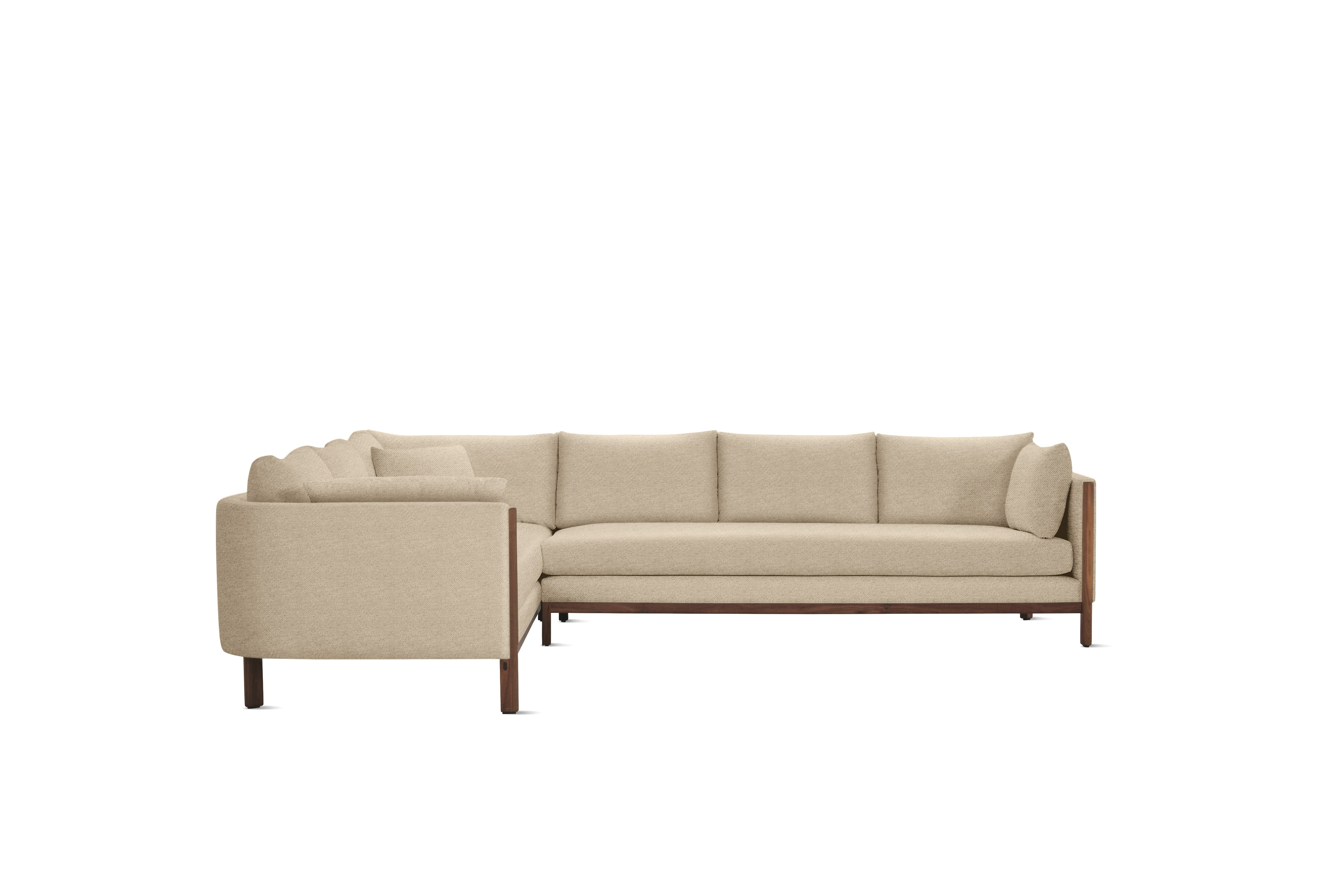 Emmy Corner Sectional - Left, Mode, Basket, Walnut