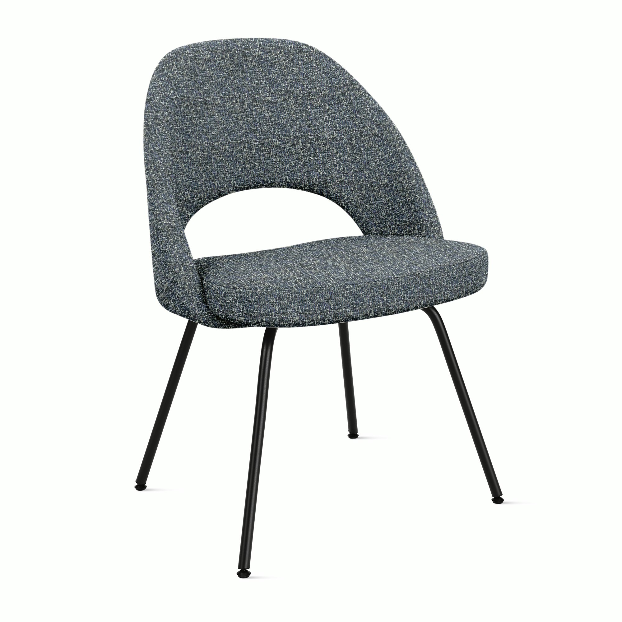 Saarinen Executive Side Chair - Rebel,  Tourmaline,  Black