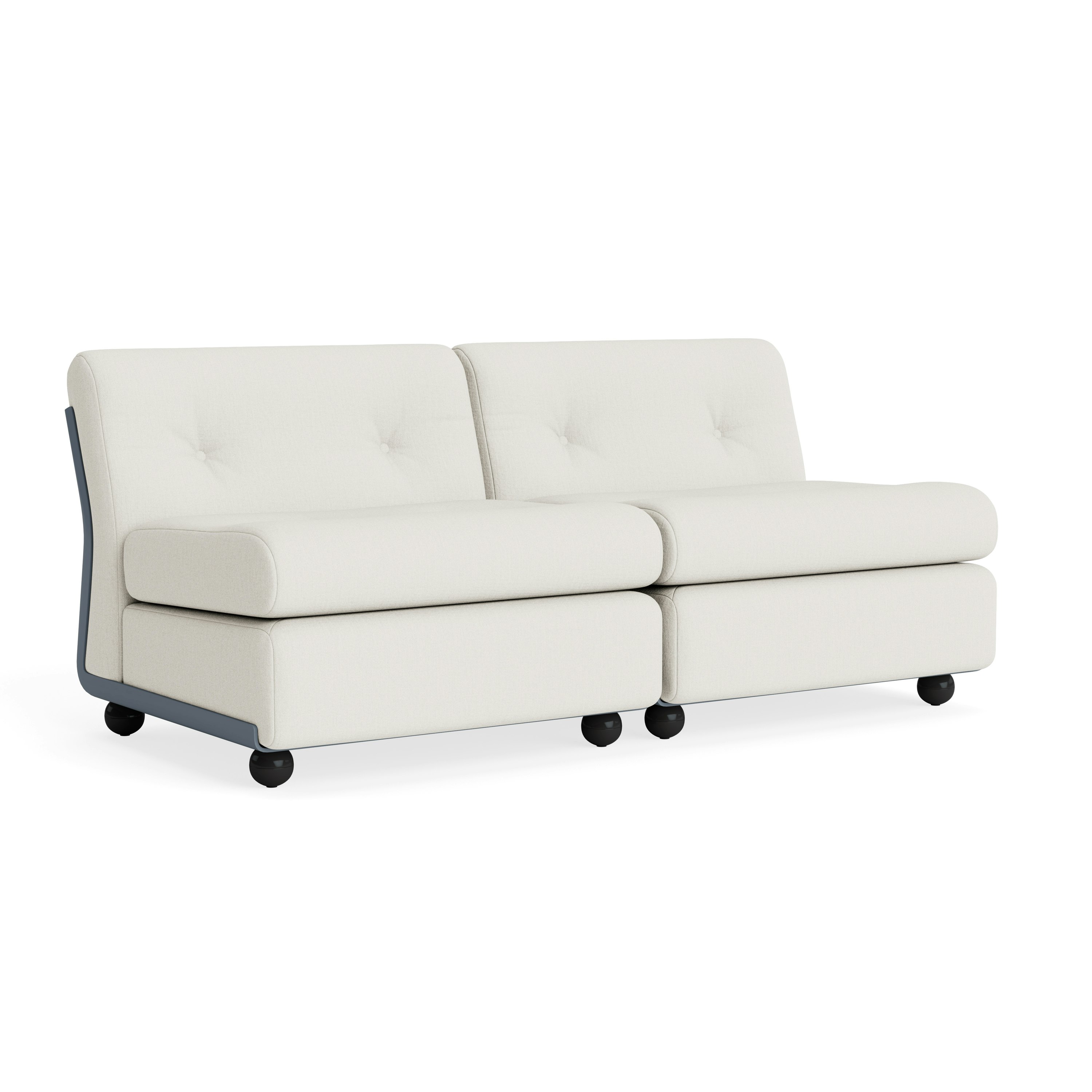 Amanta Sofa - Two Seater, Metaphor, Moonflower, Frost Blue