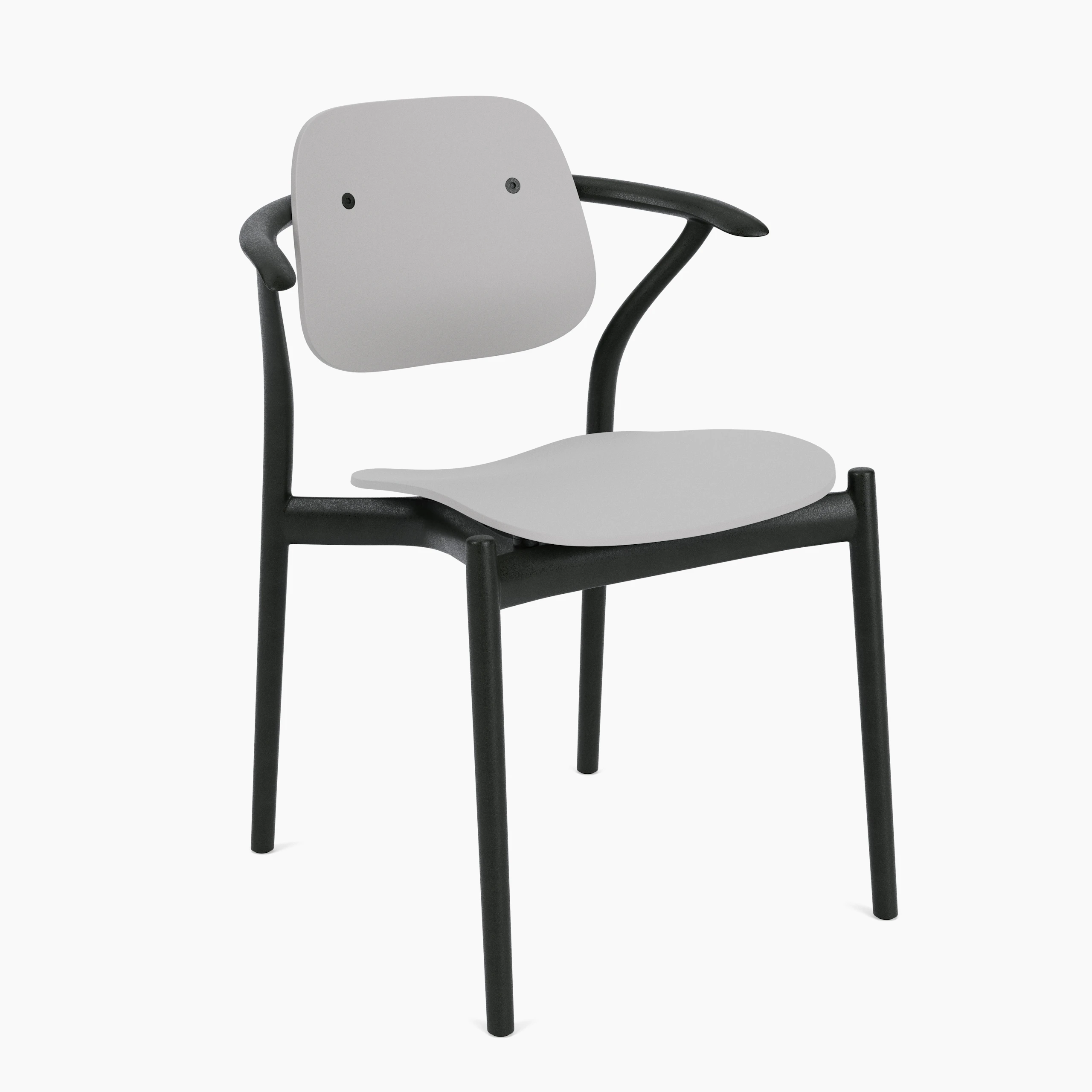 Iquo Stacking Arm Chair - Light Grey